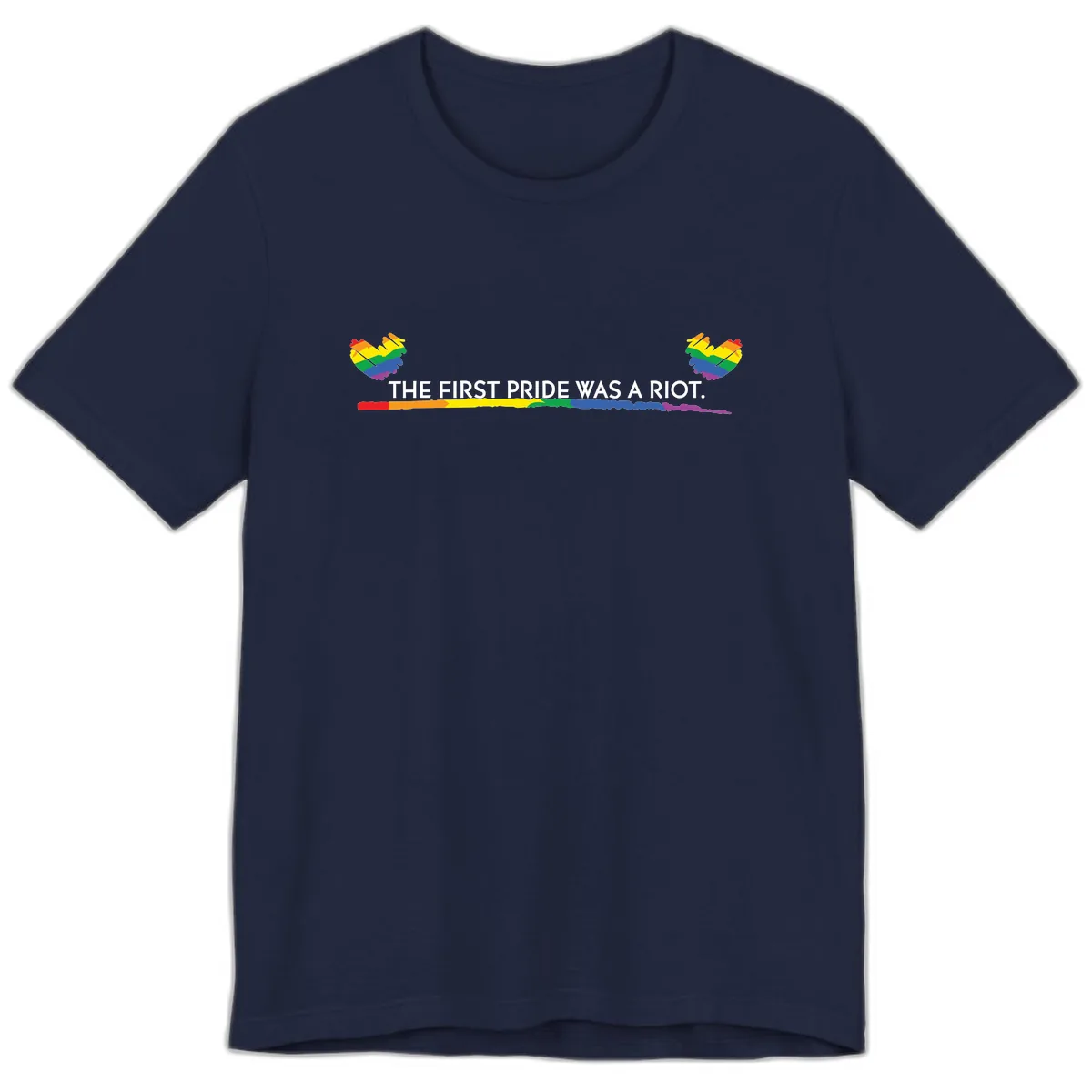 The First Pride Was A Riot Premium T-Shirt in Navy