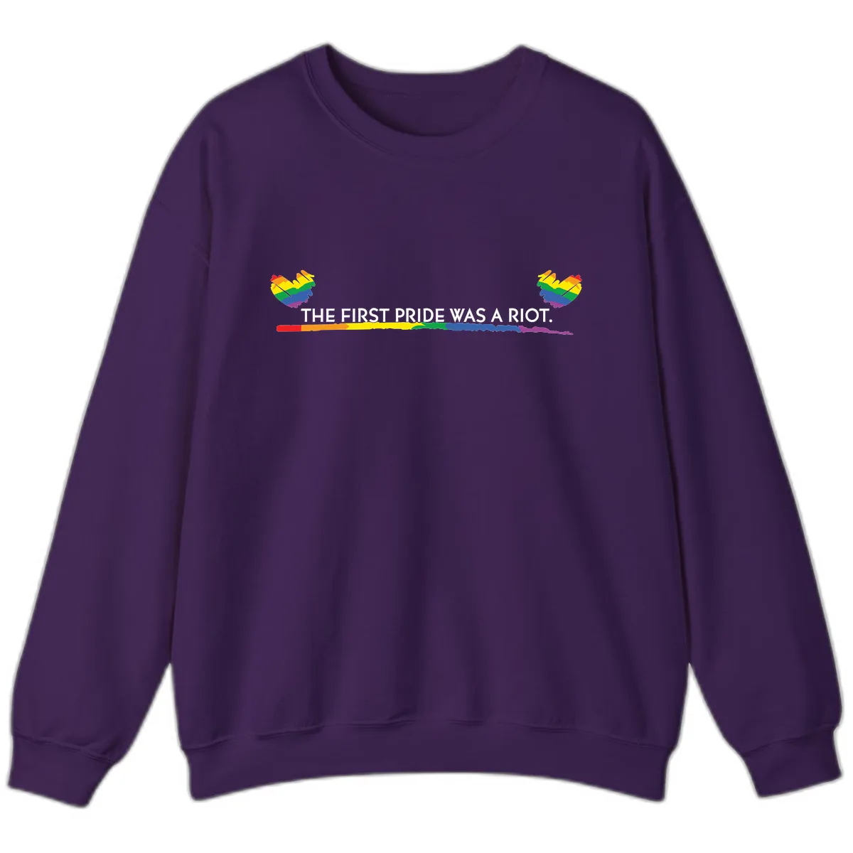 The First Pride Was A Riot Sweatshirt in Purple