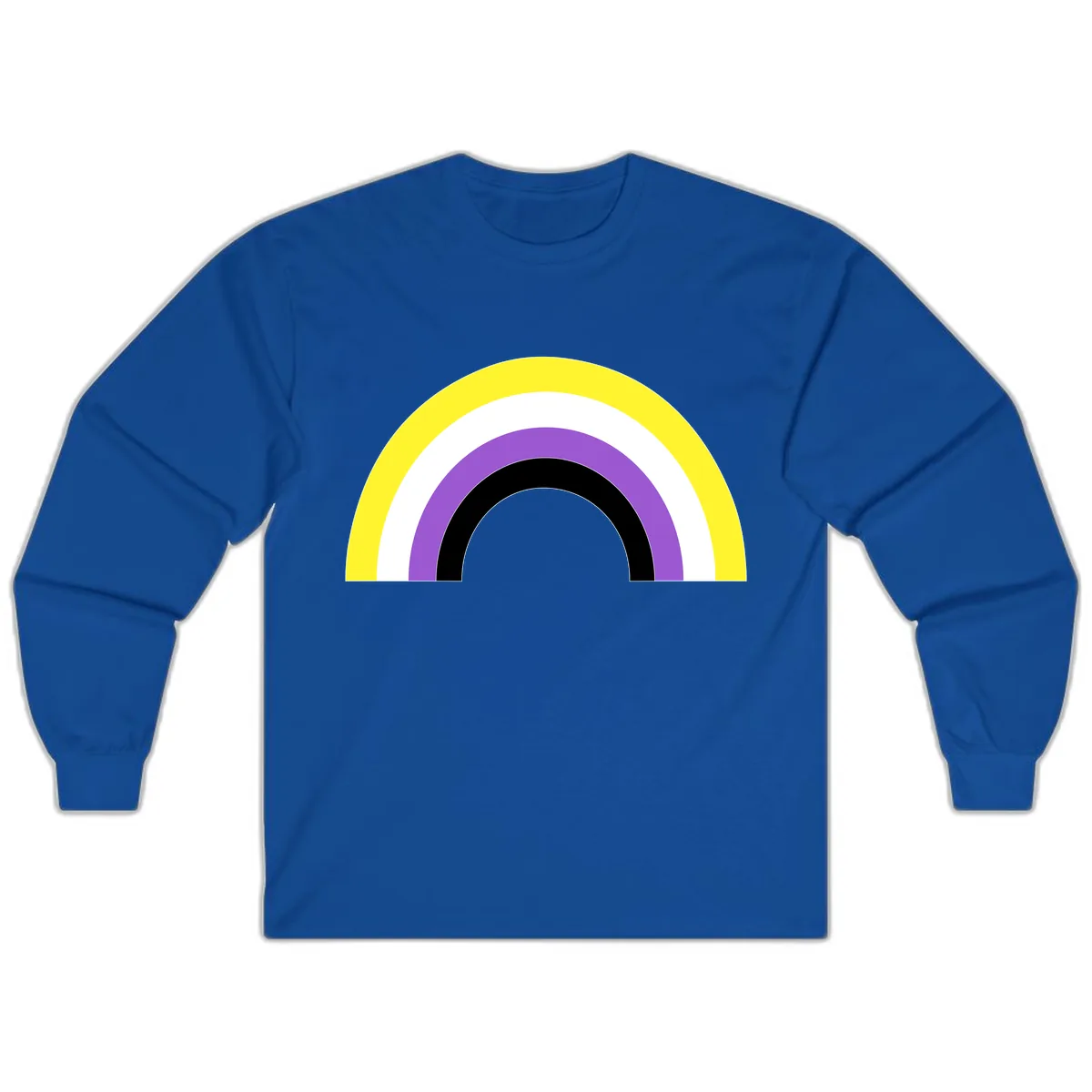 Concentric Rainbow Pride Arc Long Sleeve in Royal