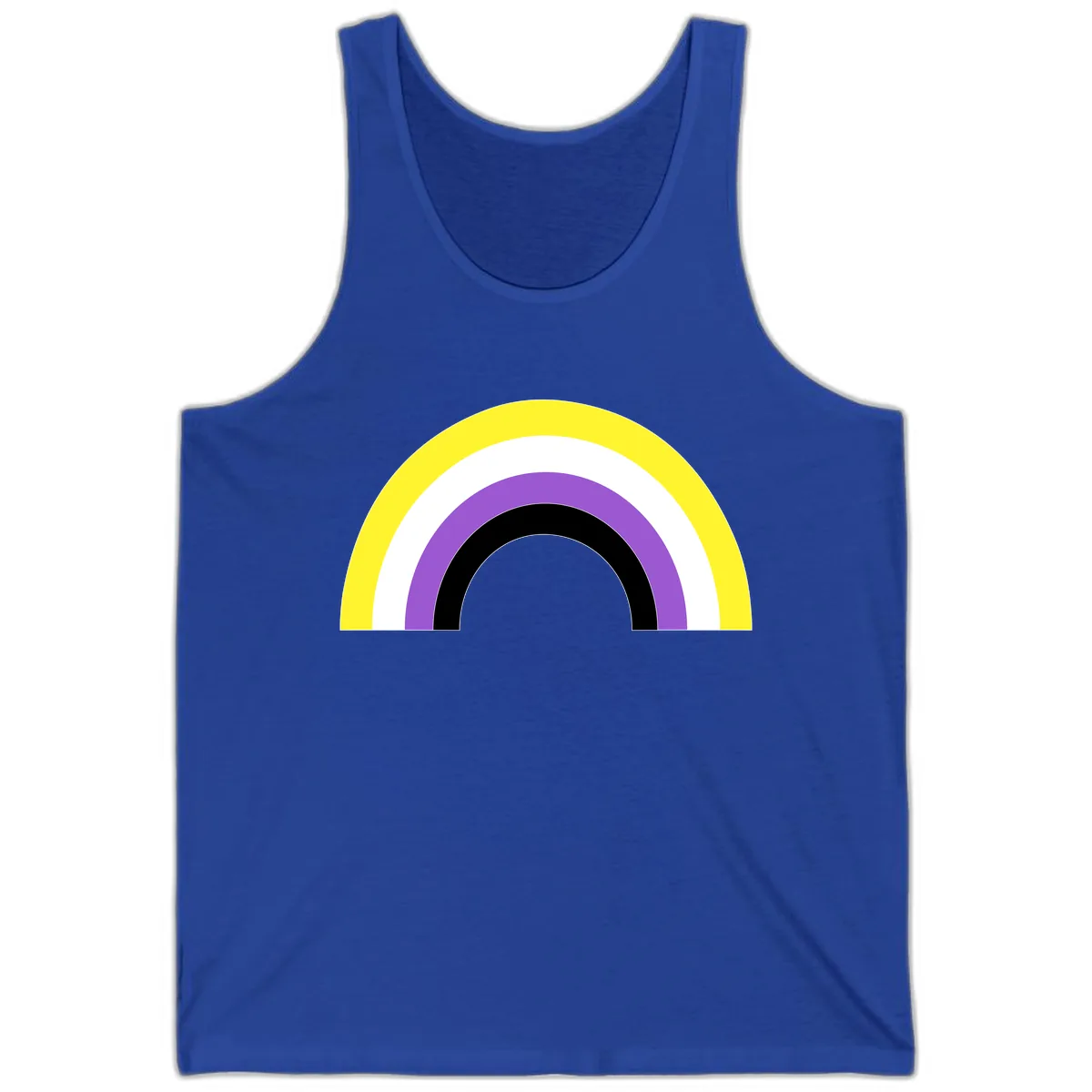 Concentric Rainbow Pride Arc Tank in True Royal