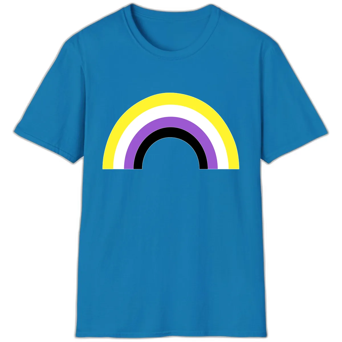 Concentric Rainbow Pride Arc T-Shirt in Sapphire