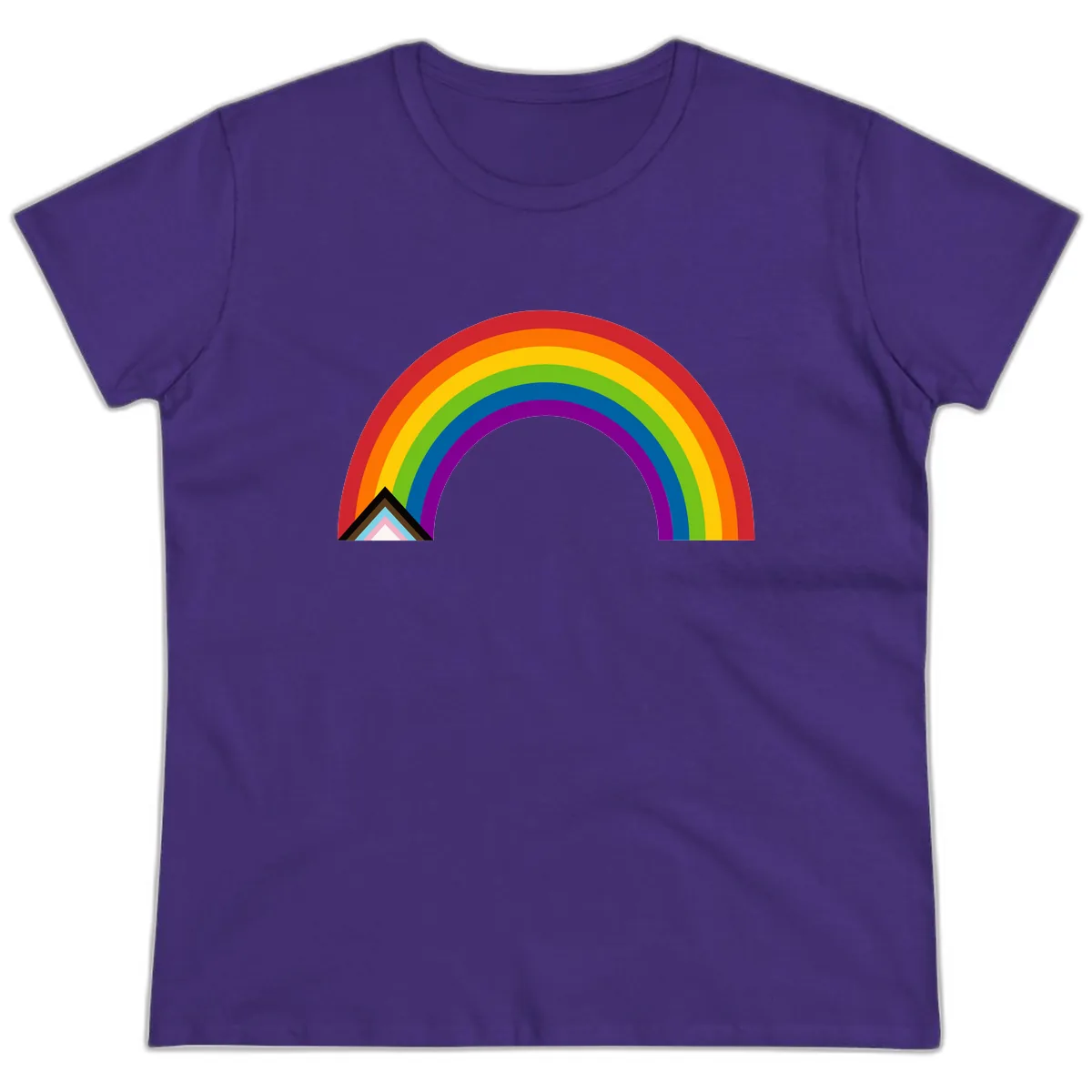 Rainbow Pride Arc Ladies Tee in Purple