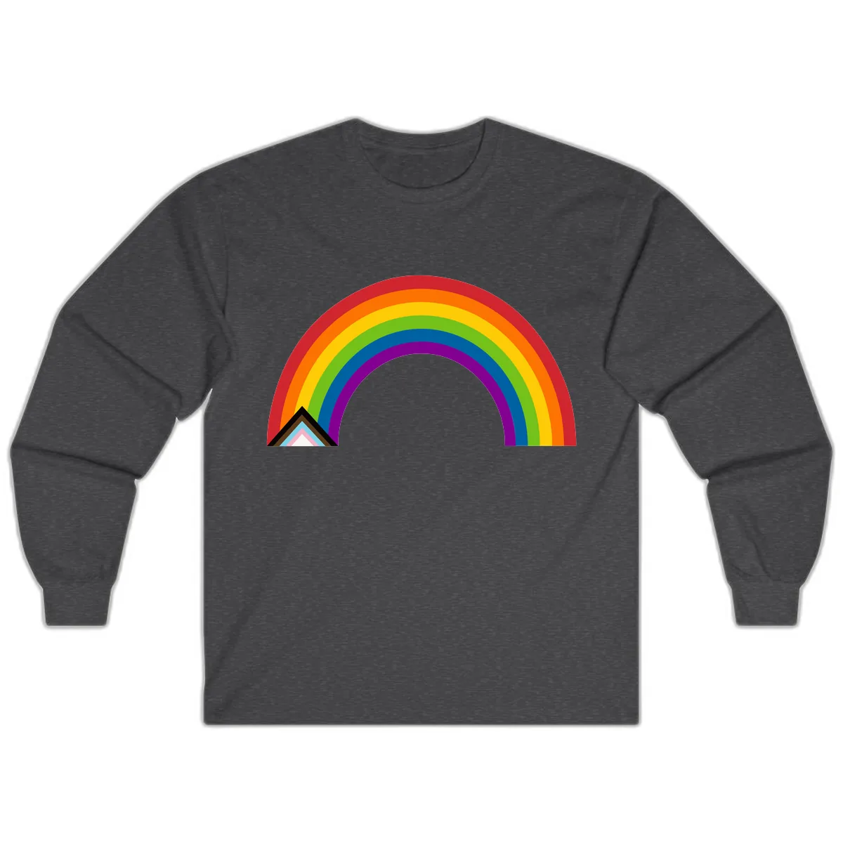 Rainbow Pride Arc Long Sleeve in Dark Heather