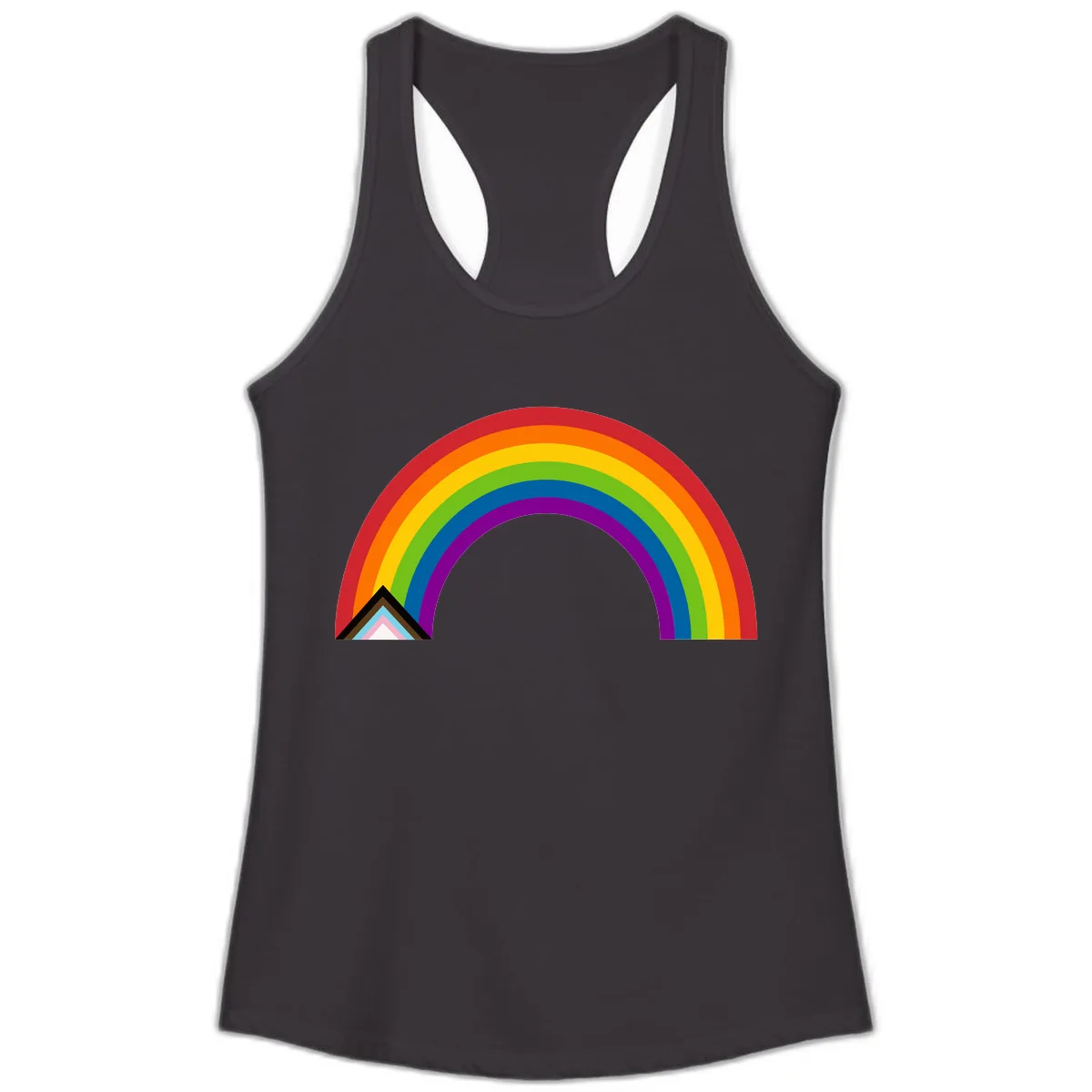 Rainbow Pride Arc Ladies Tank in Black