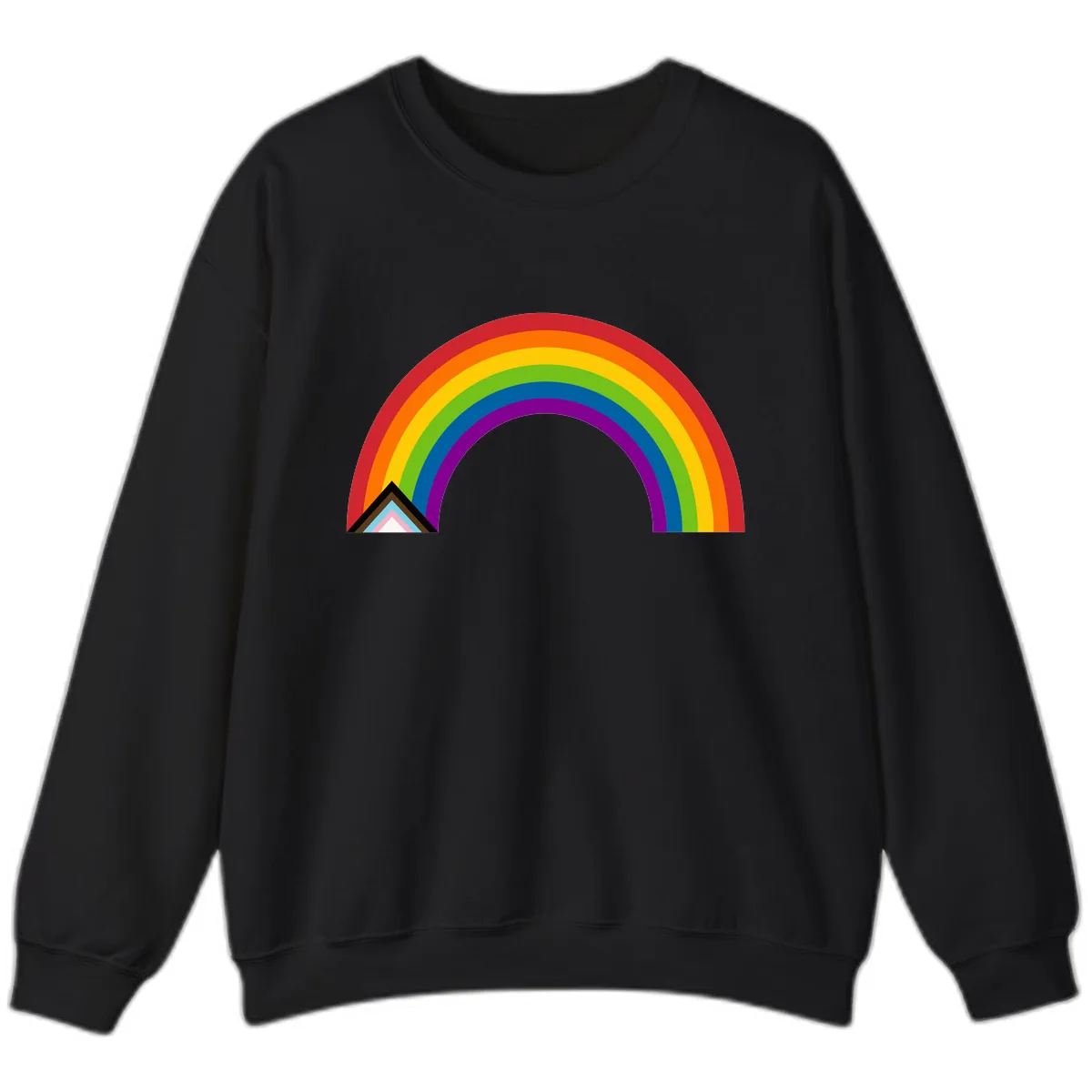 Rainbow Pride Arc Sweatshirt in Black