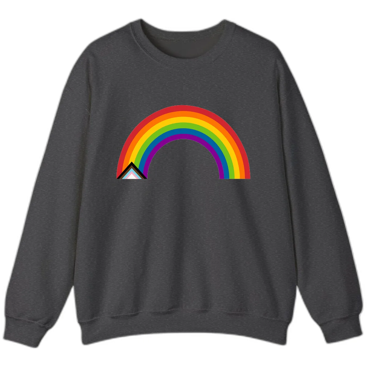 Rainbow Pride Arc Sweatshirt in Dark Heather