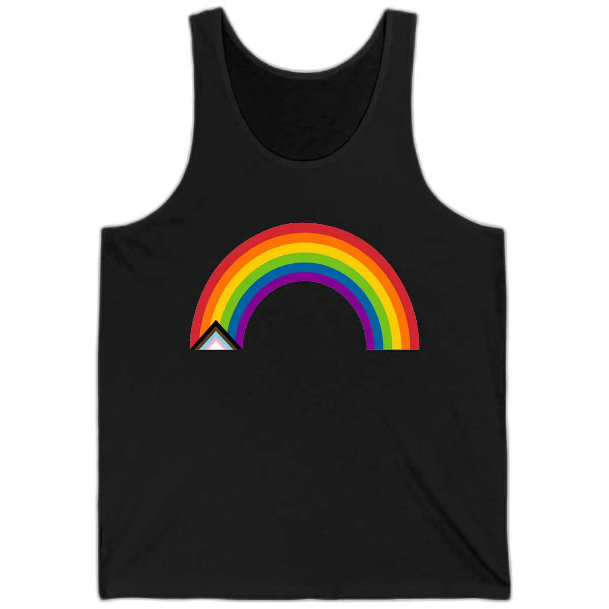 Rainbow Pride Arc Tank in Black