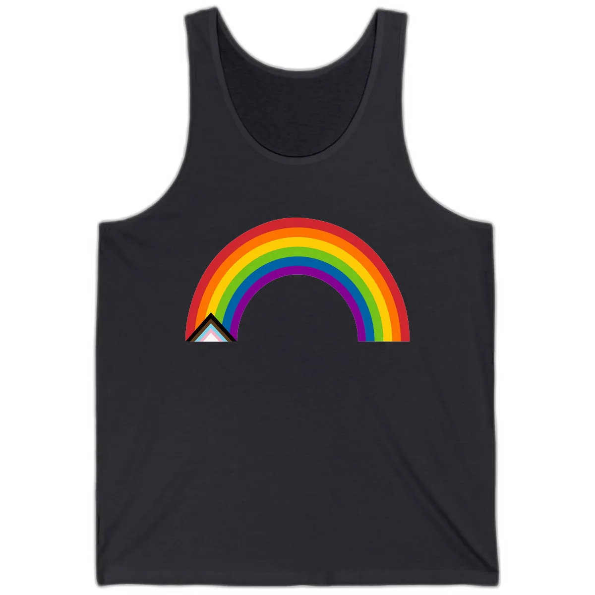 Rainbow Pride Arc Tank in Dark Grey