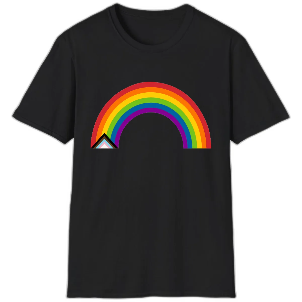 Rainbow Pride Arc T-Shirt in Black