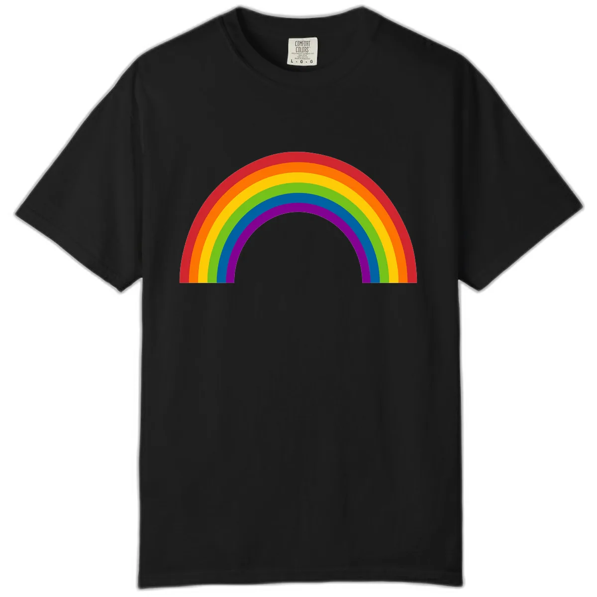 Classic Pride Rainbow Arc Comfort Color in Black