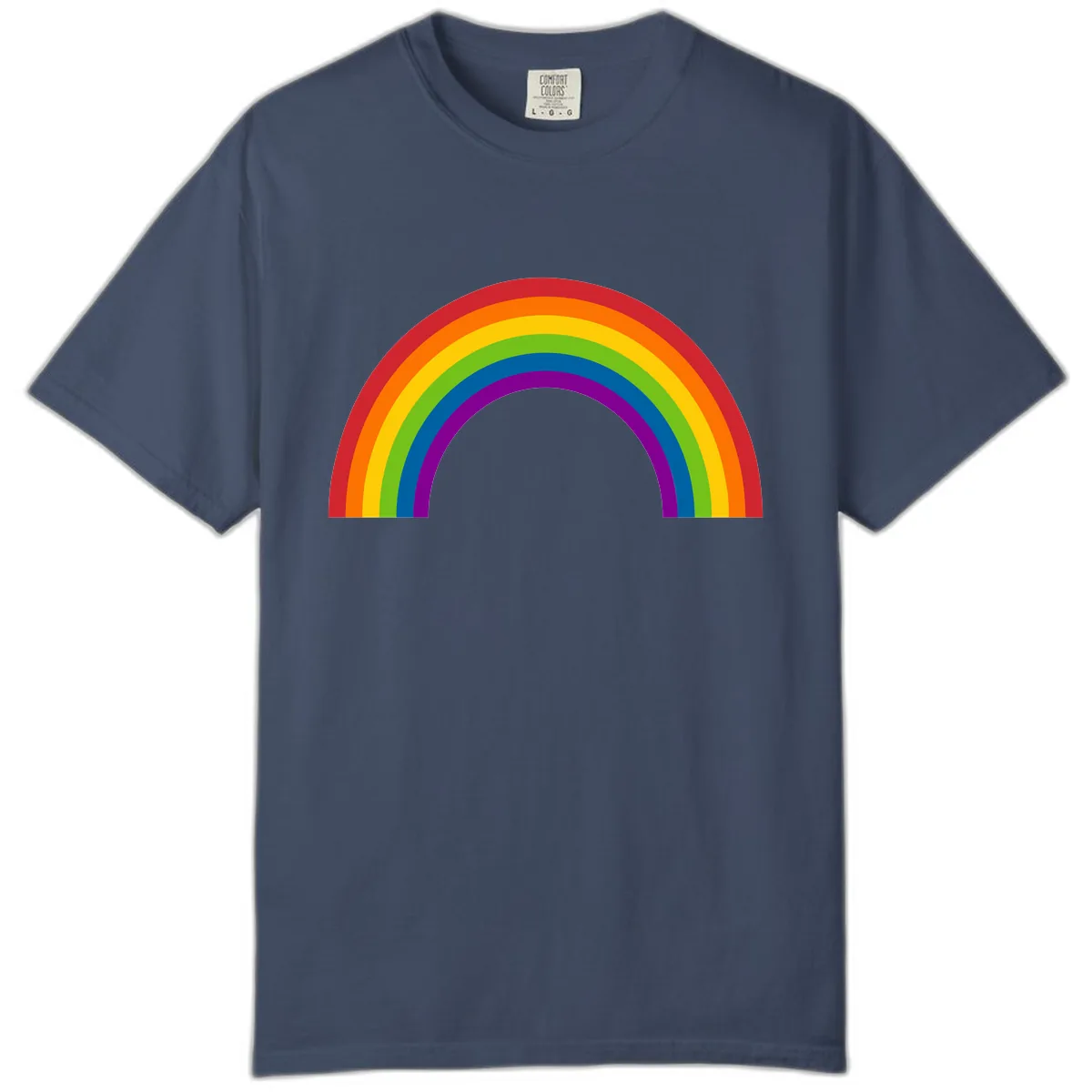 Classic Pride Rainbow Arc Comfort Color in Midnight