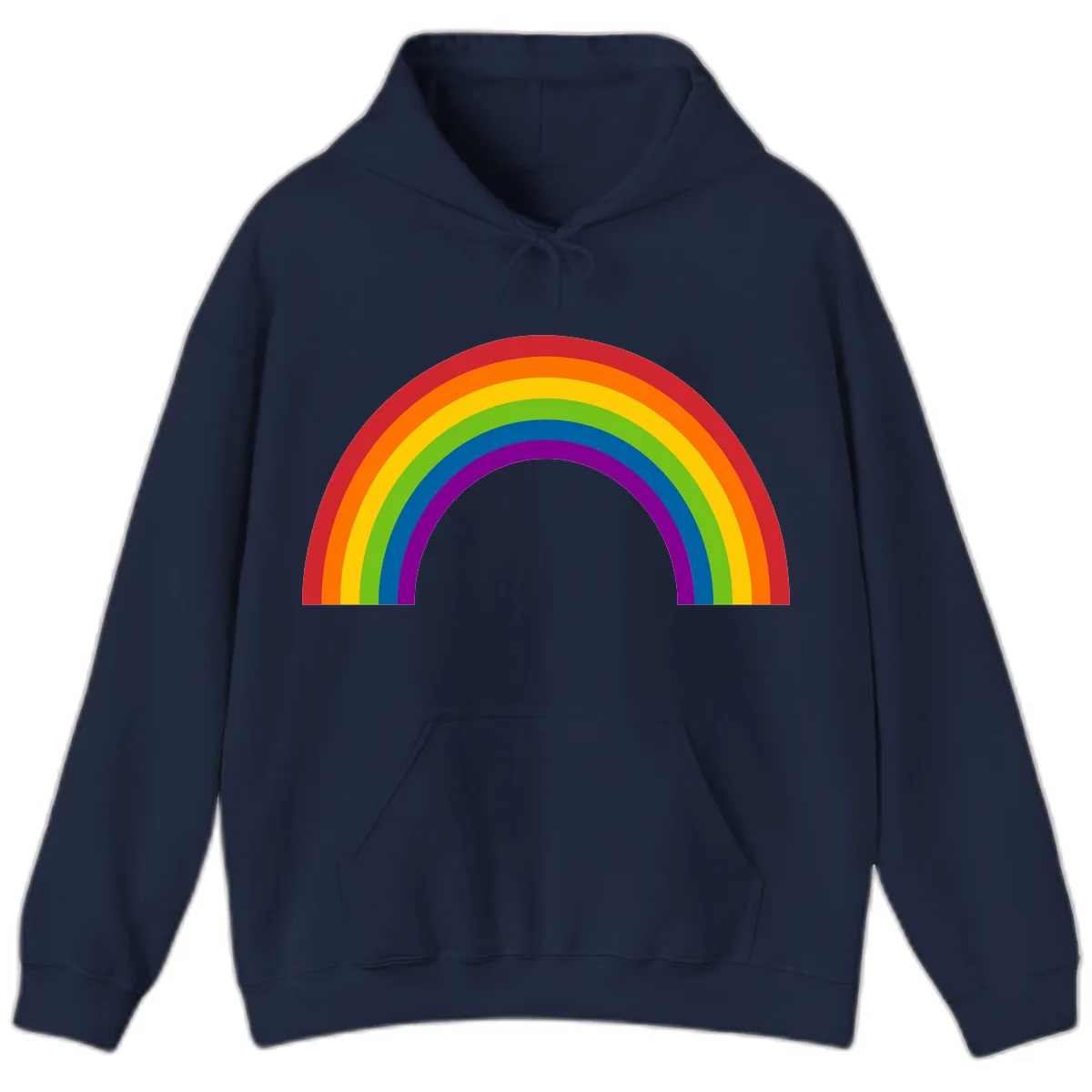 Classic Pride Rainbow Arc Hoodie in Navy