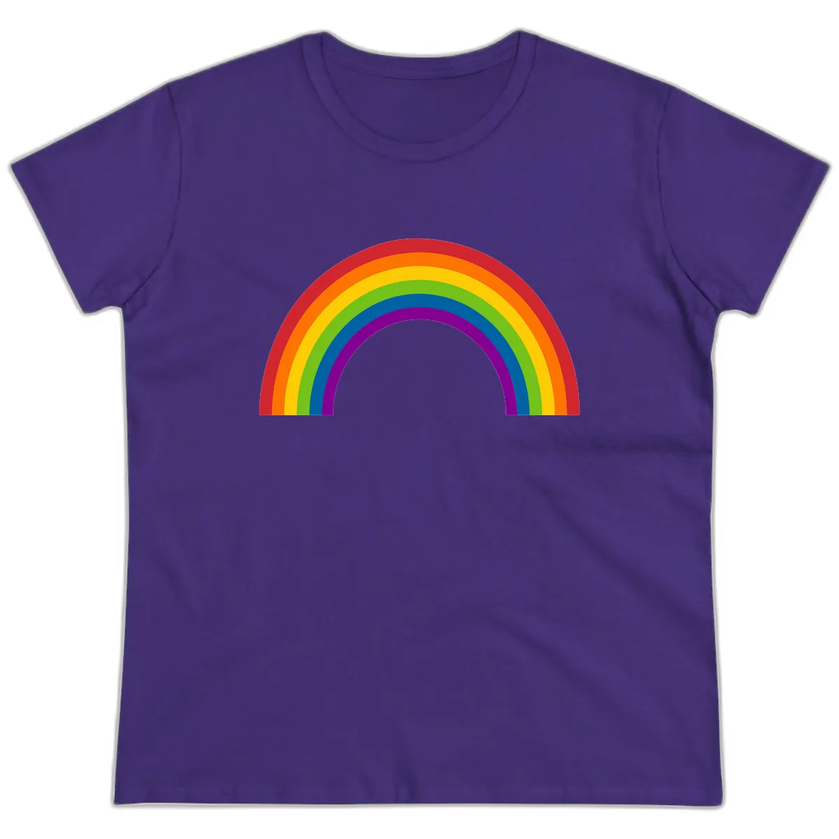 Classic Pride Rainbow Arc Ladies Tee in Purple
