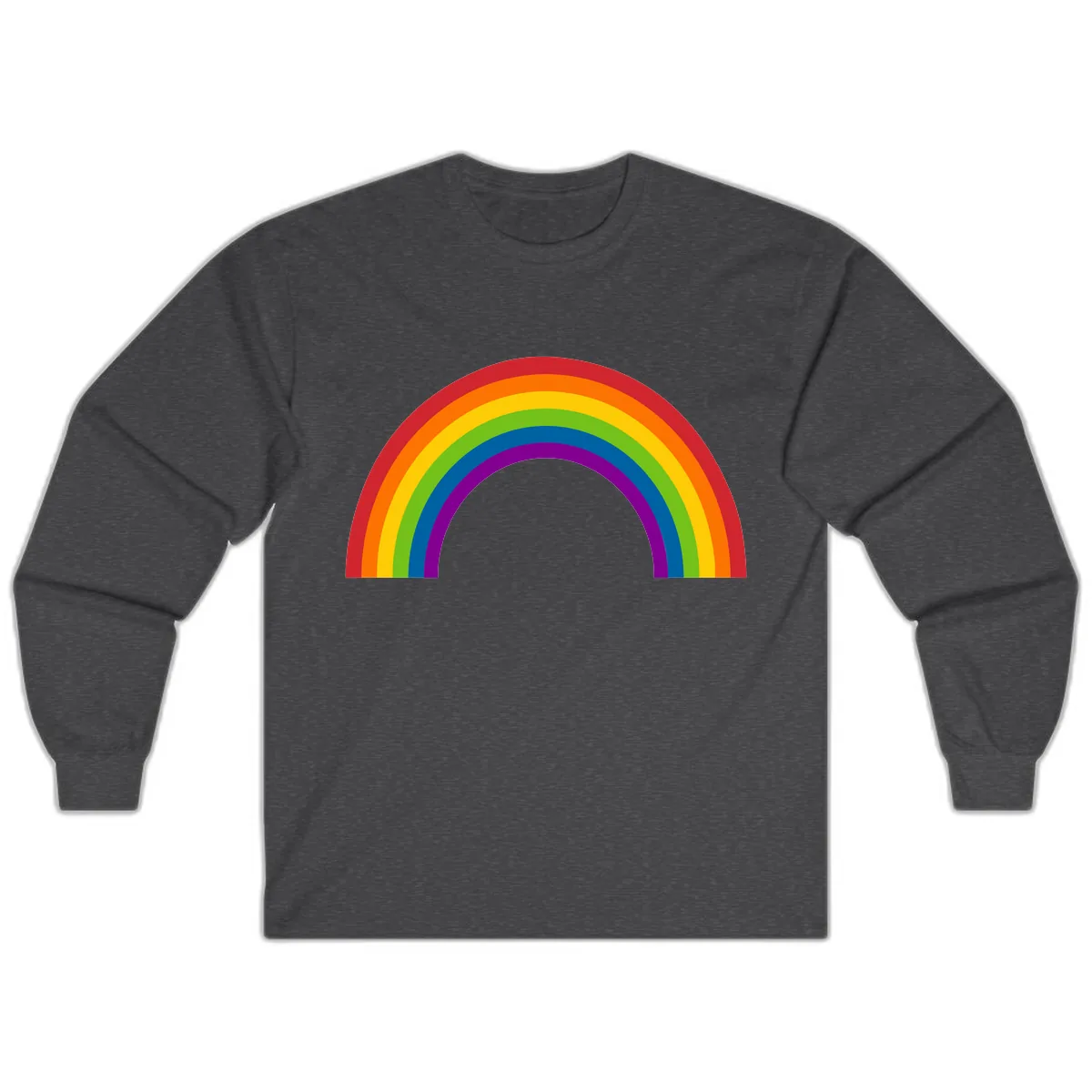 Classic Pride Rainbow Arc Long Sleeve in Dark Heather