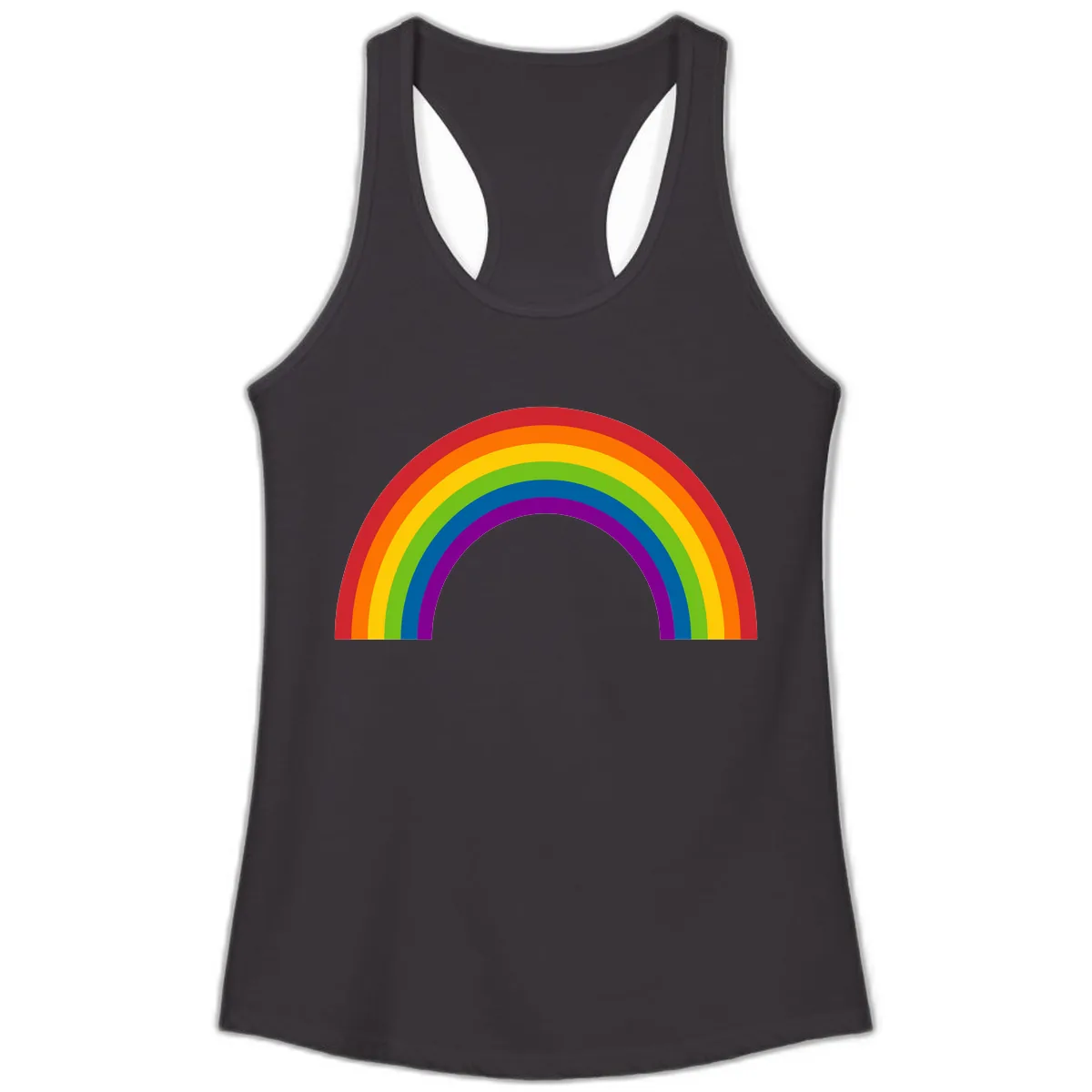 Classic Pride Rainbow Arc Ladies Tank in Black