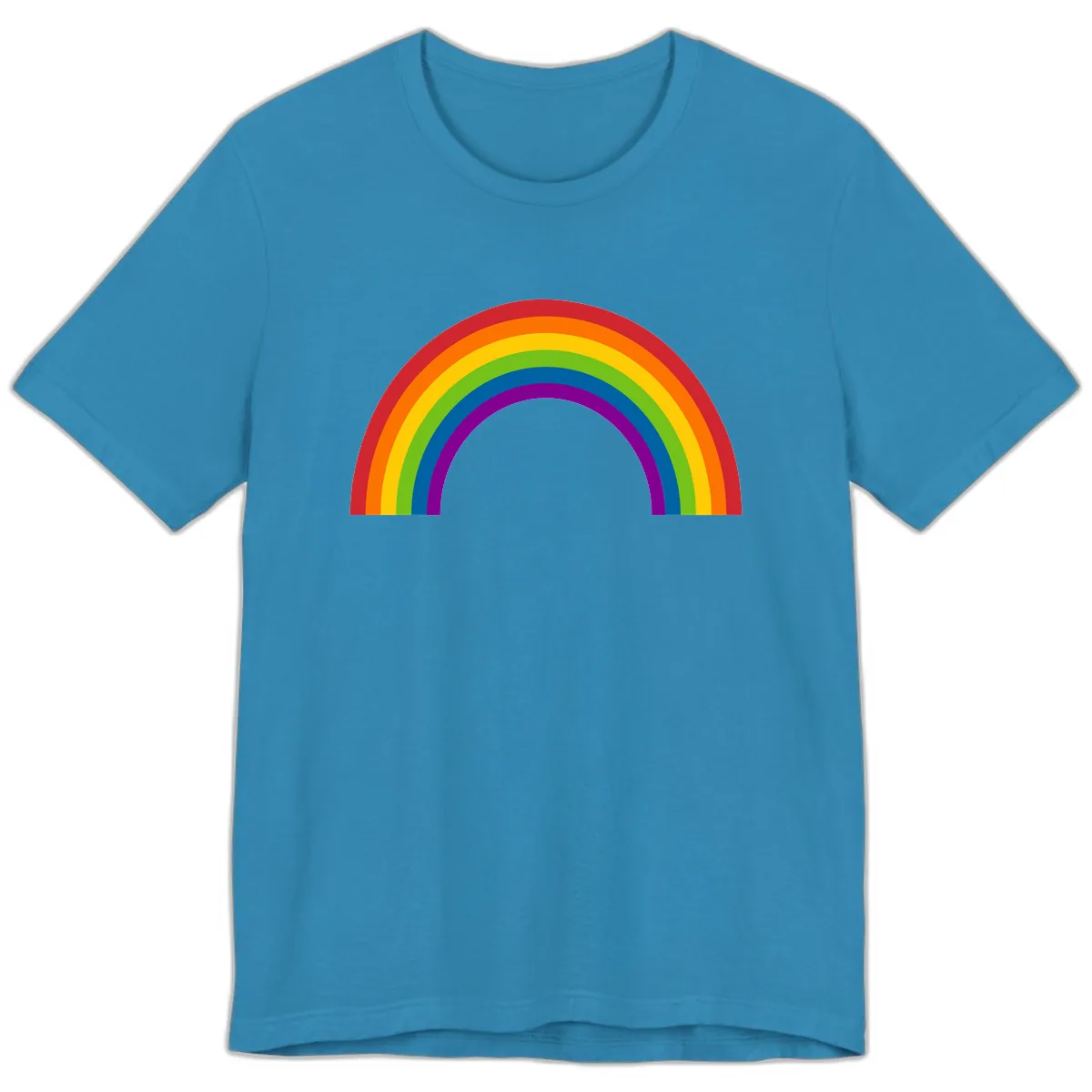Classic Pride Rainbow Arc Premium T-Shirt in Aqua