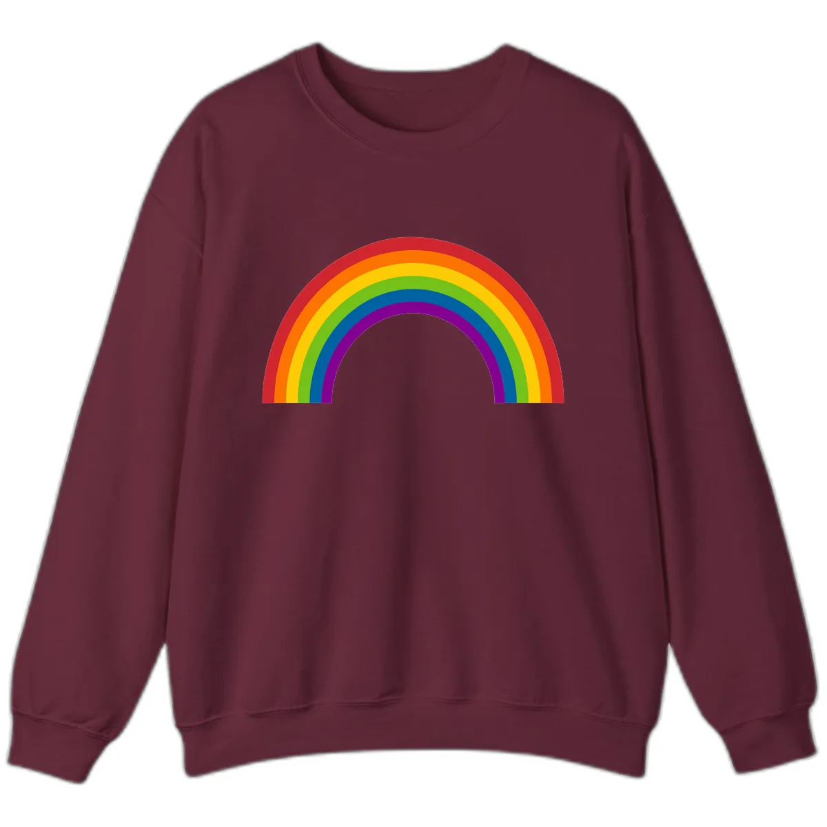 Classic Pride Rainbow Arc Sweatshirt in Maroon