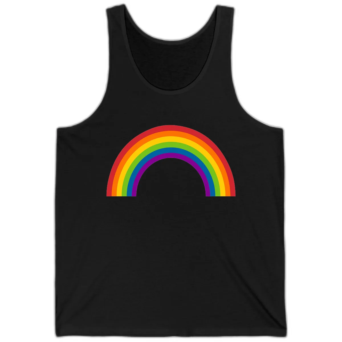 Classic Pride Rainbow Arc Tank in Black