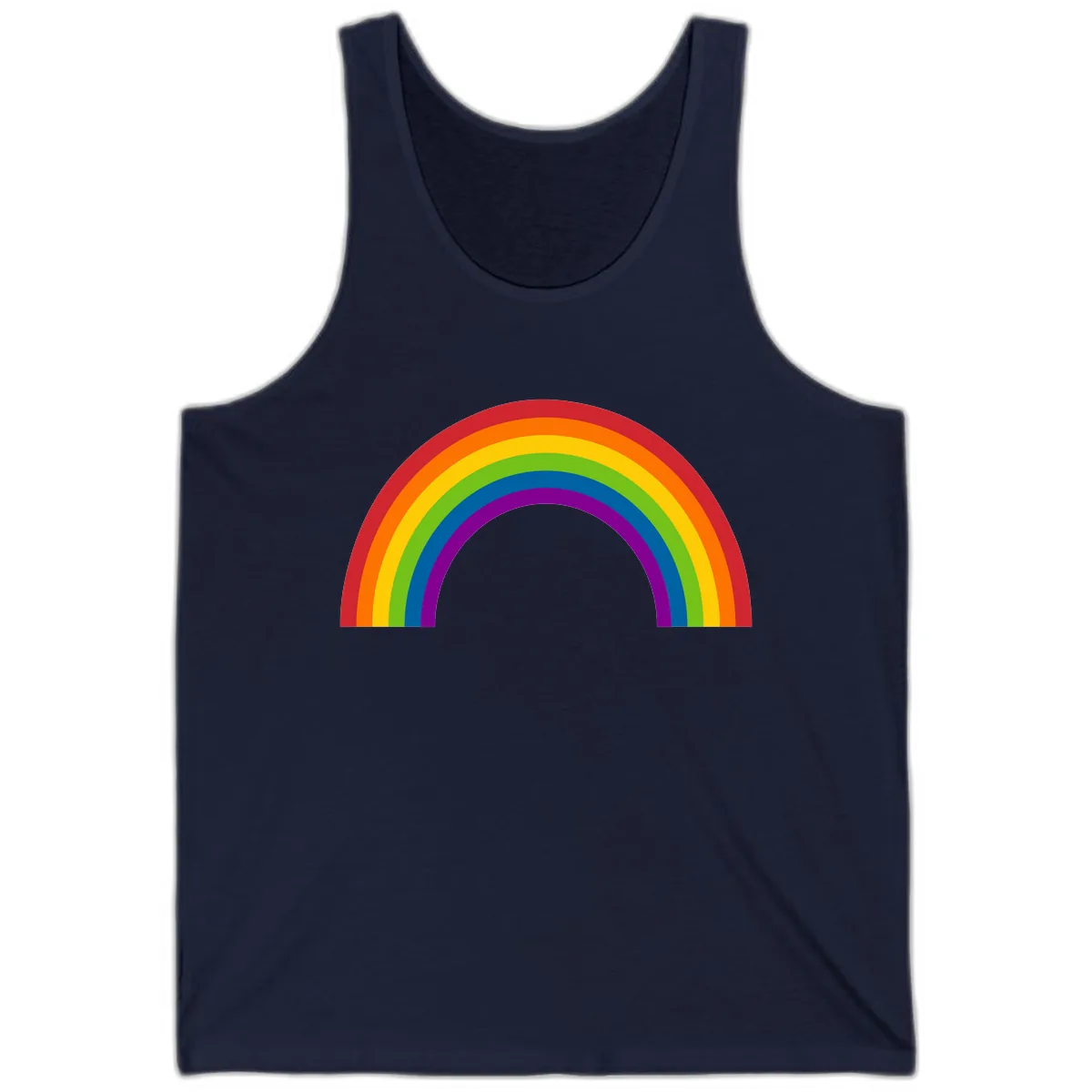 Classic Pride Rainbow Arc Tank in Navy