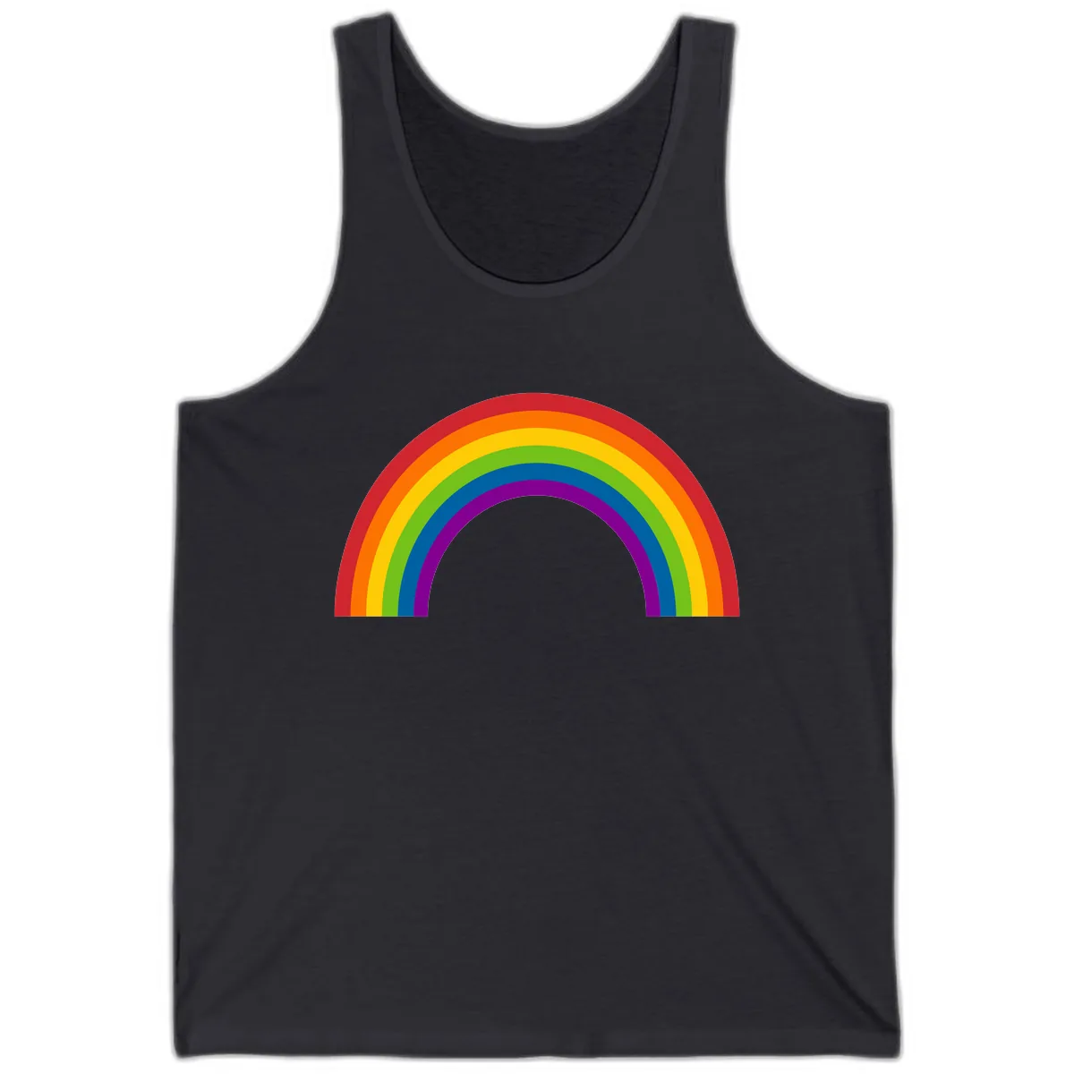 Classic Pride Rainbow Arc Tank in Dark Grey