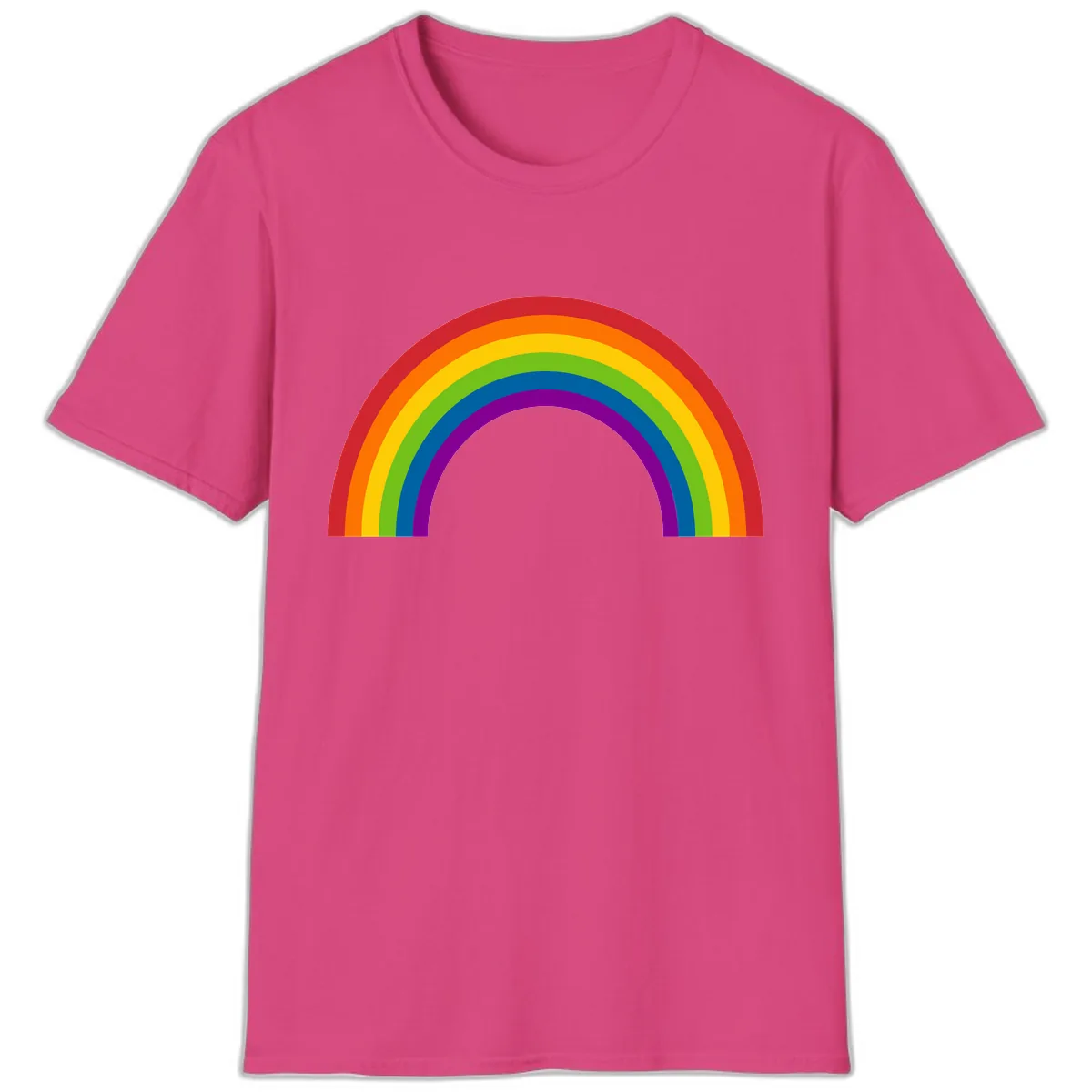 Classic Pride Rainbow Arc T-Shirt in Heliconia