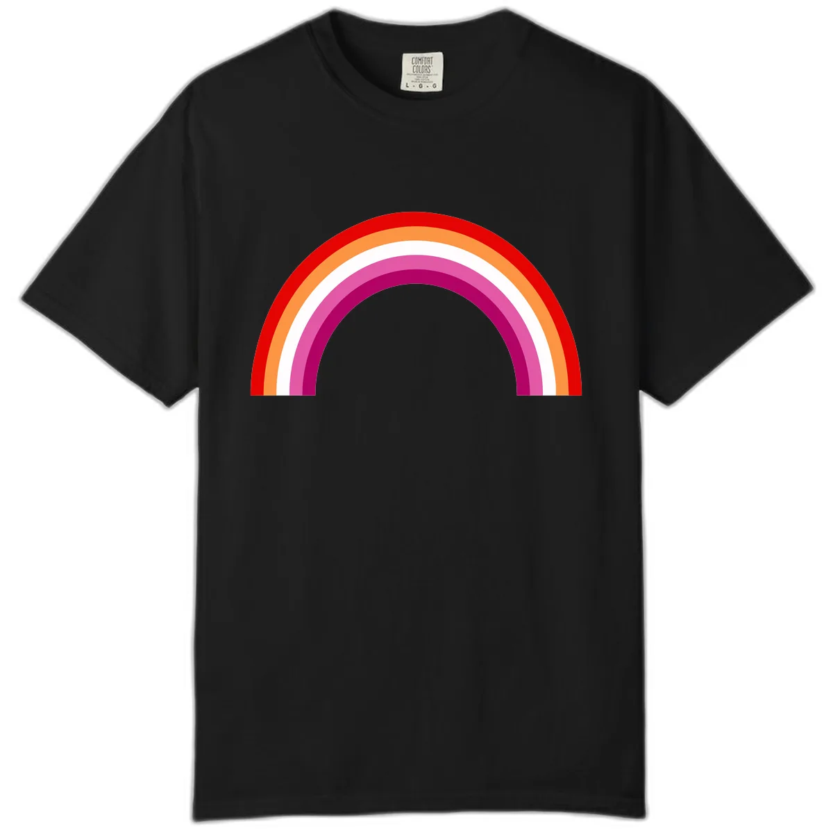 Modern Pride Rainbow Arc Comfort Color in Black