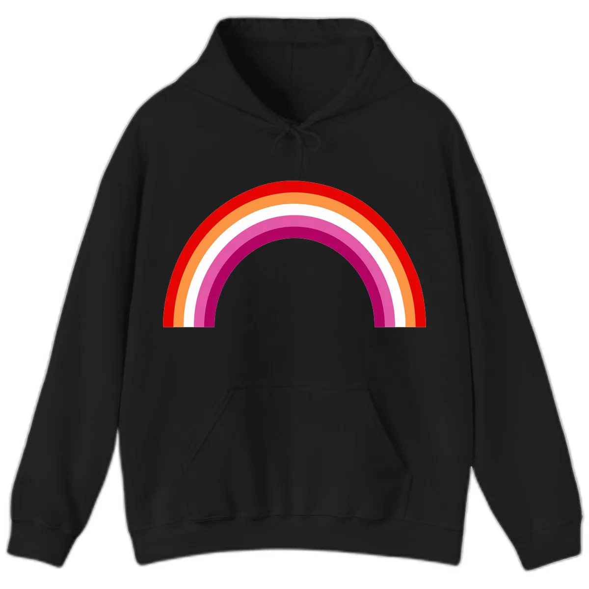 Modern Pride Rainbow Arc Hoodie in Black