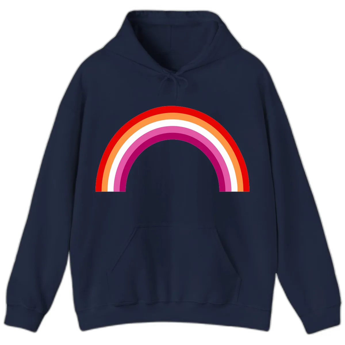 Modern Pride Rainbow Arc Hoodie in Navy