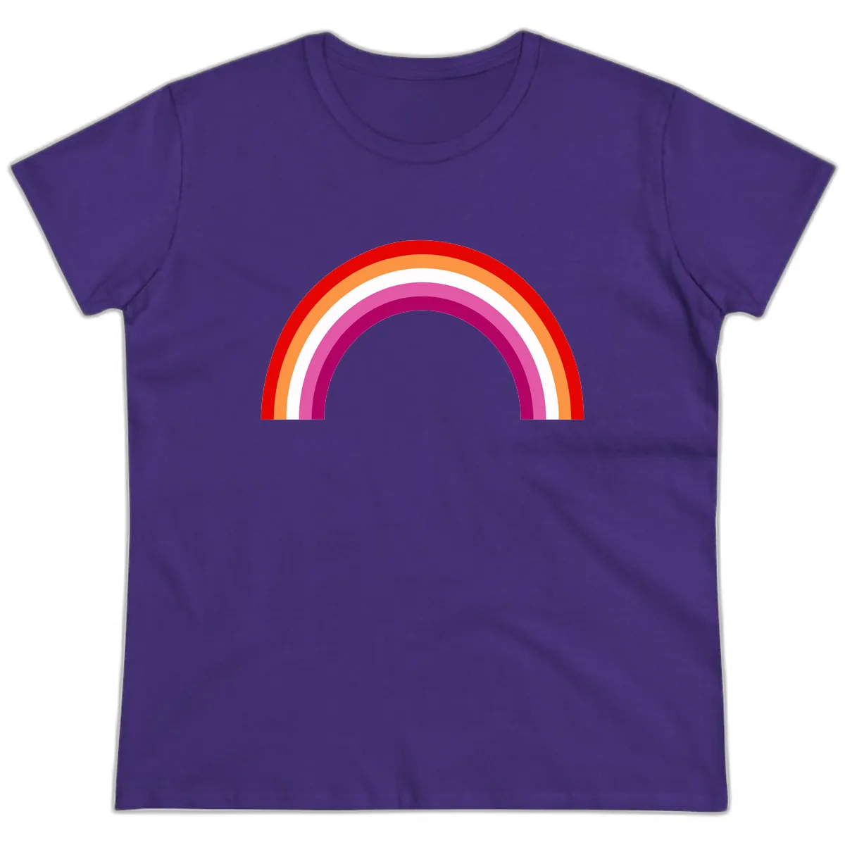 Modern Pride Rainbow Arc Ladies Tee in Purple