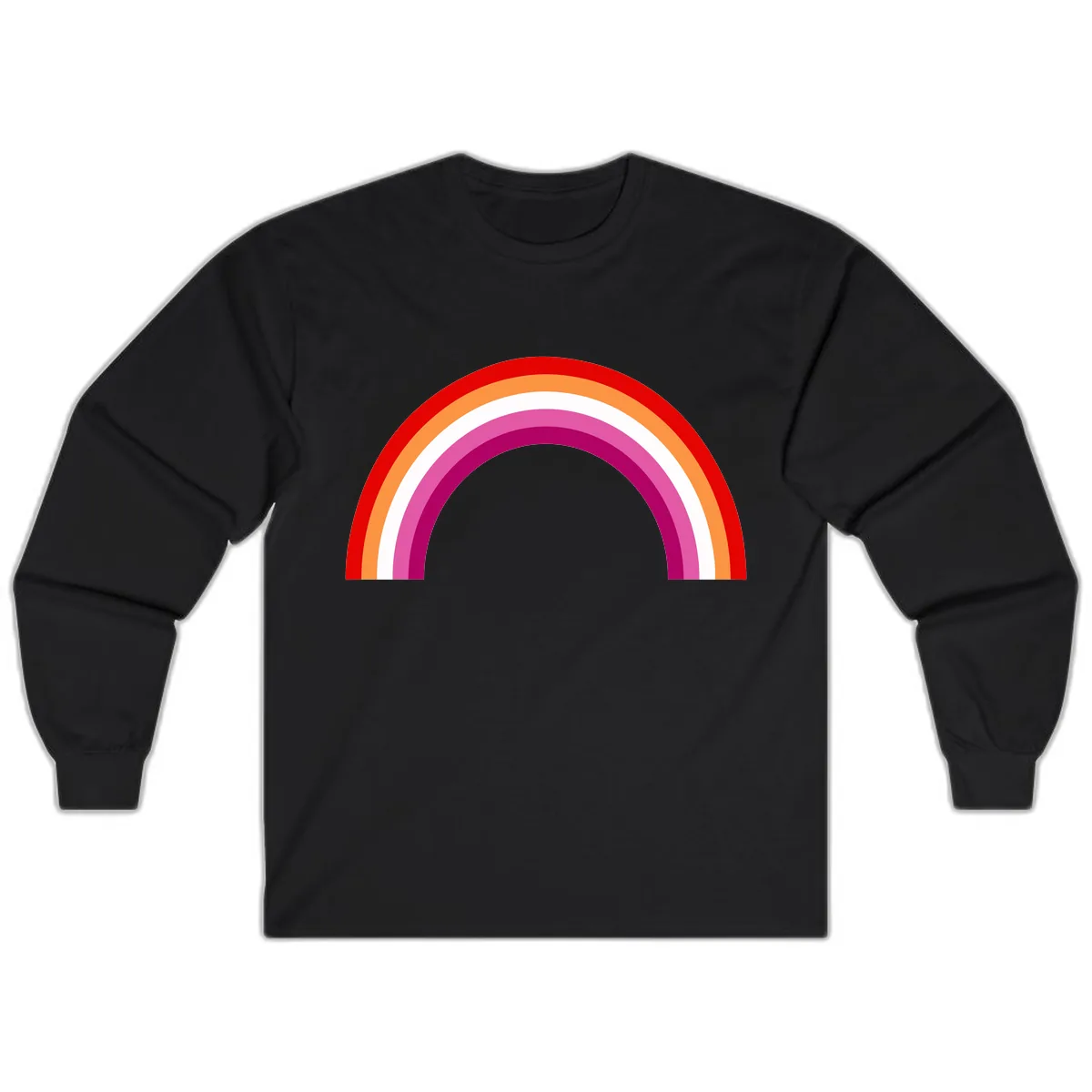 Modern Pride Rainbow Arc Long Sleeve in Black