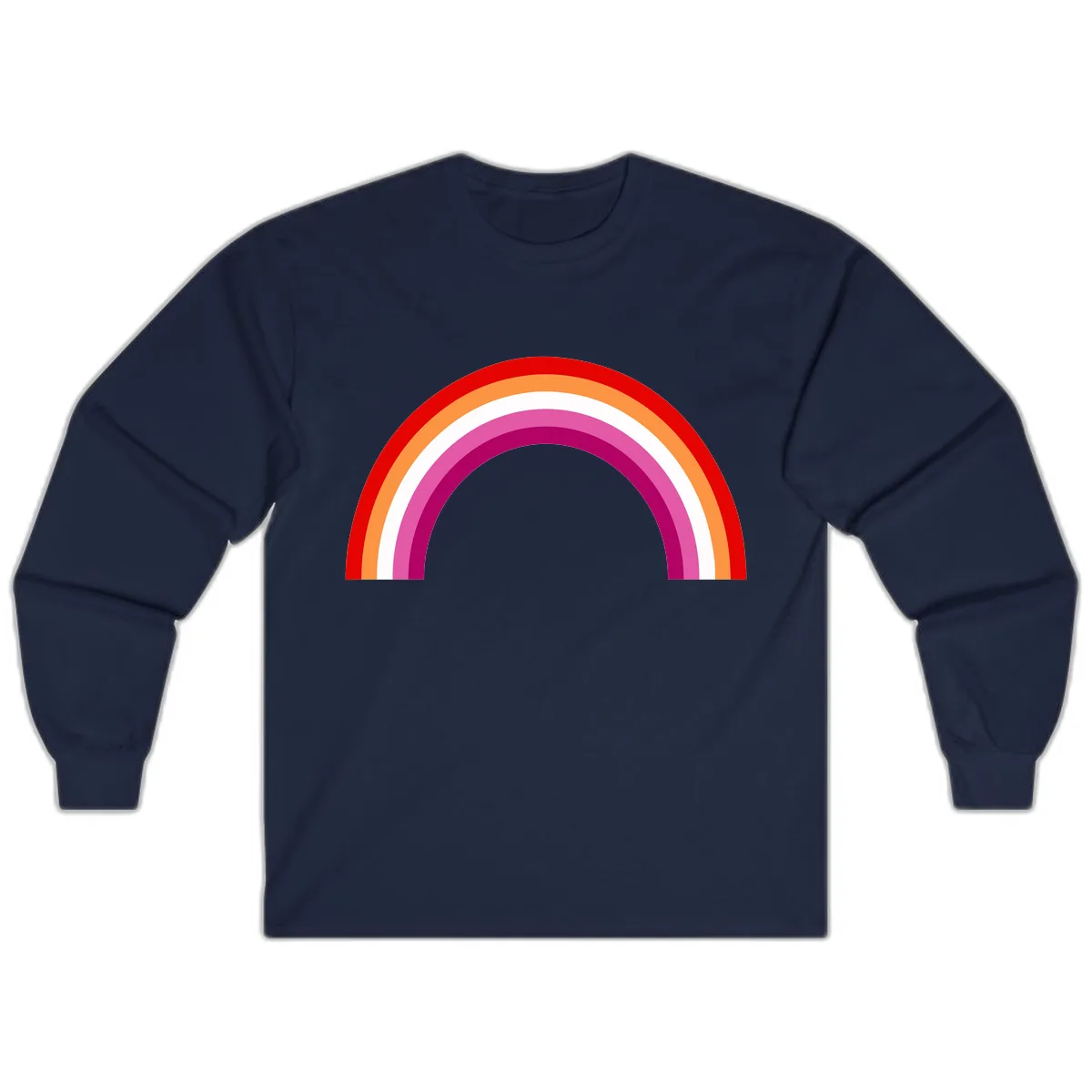 Modern Pride Rainbow Arc Long Sleeve in Navy