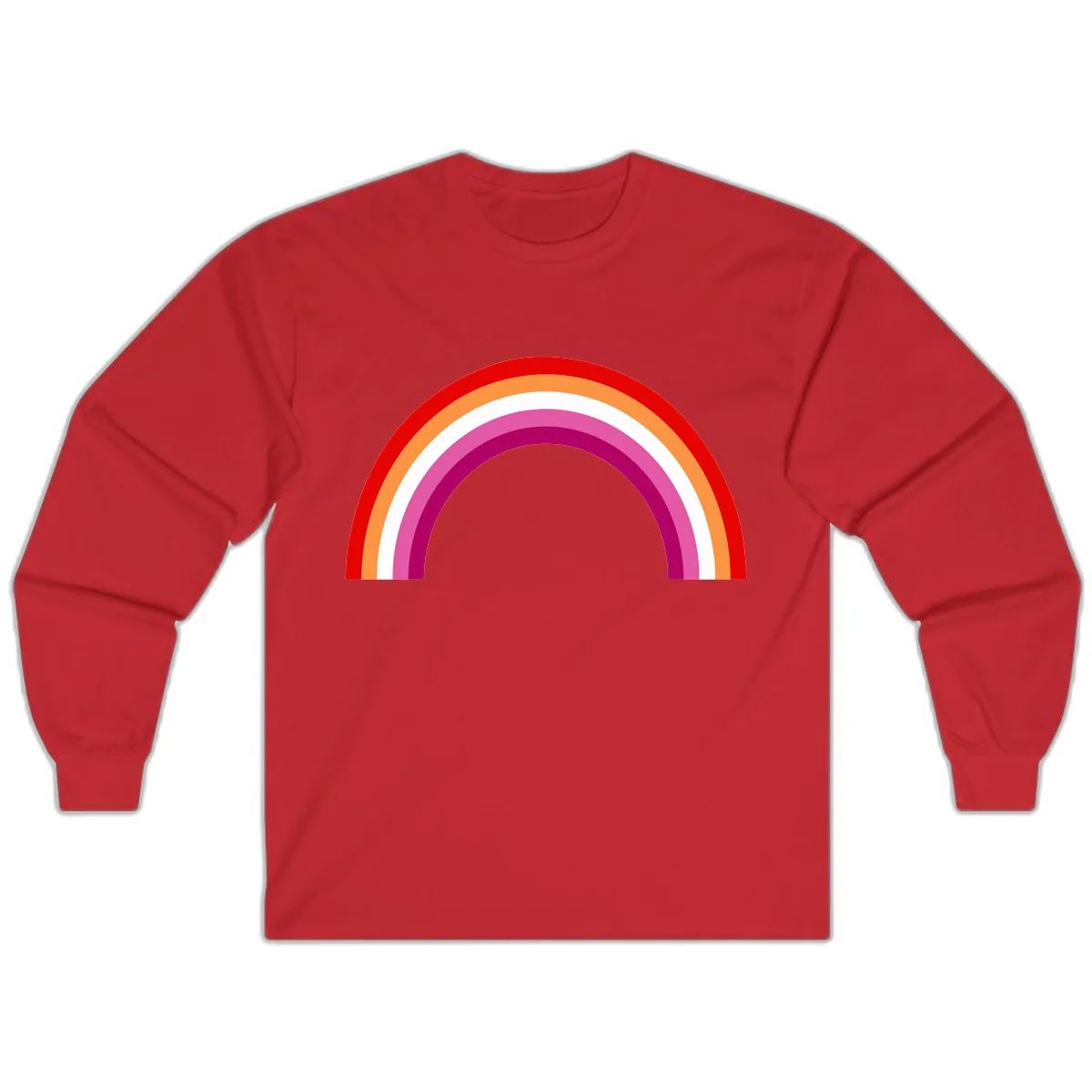 Modern Pride Rainbow Arc Long Sleeve in Red