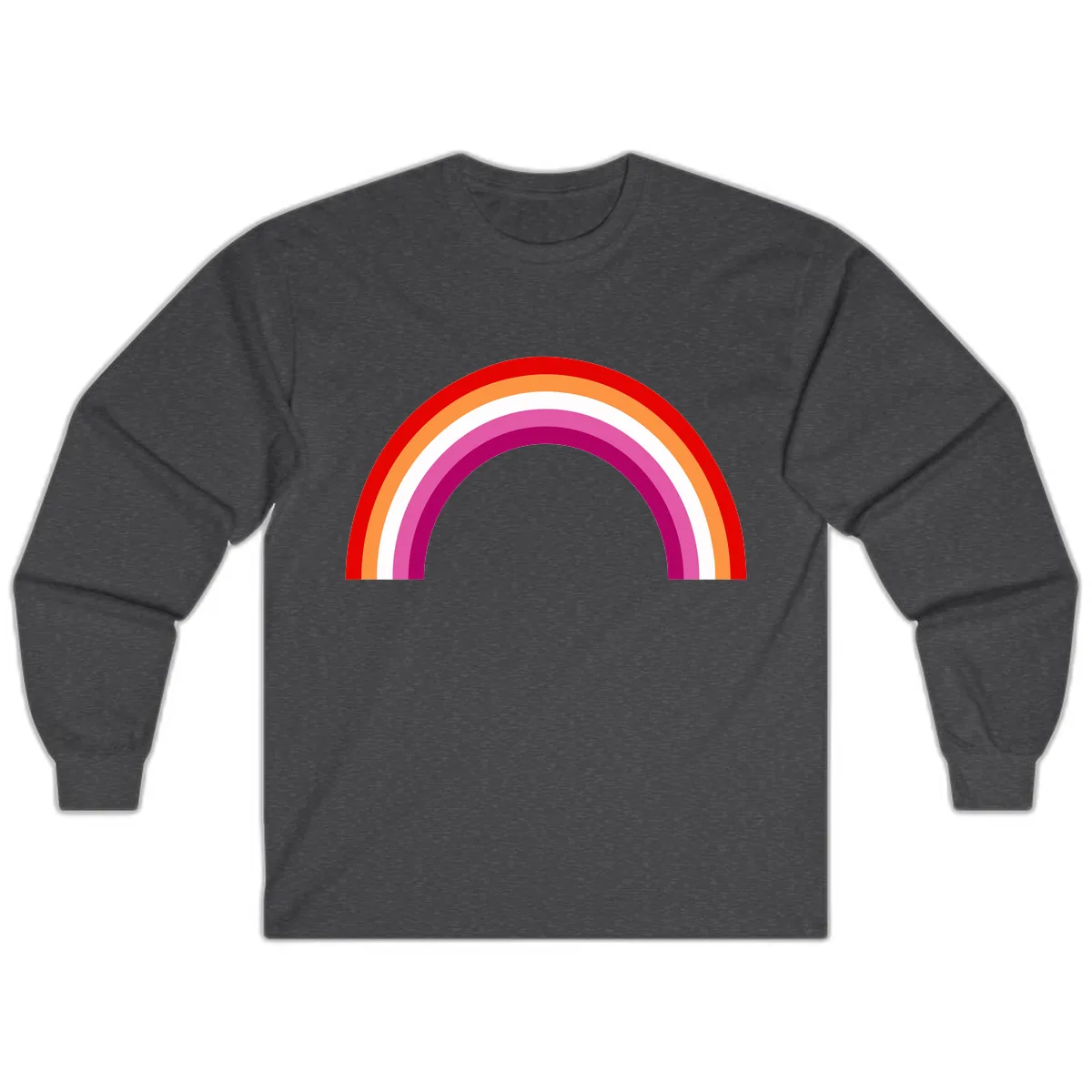Modern Pride Rainbow Arc Long Sleeve in Dark Heather