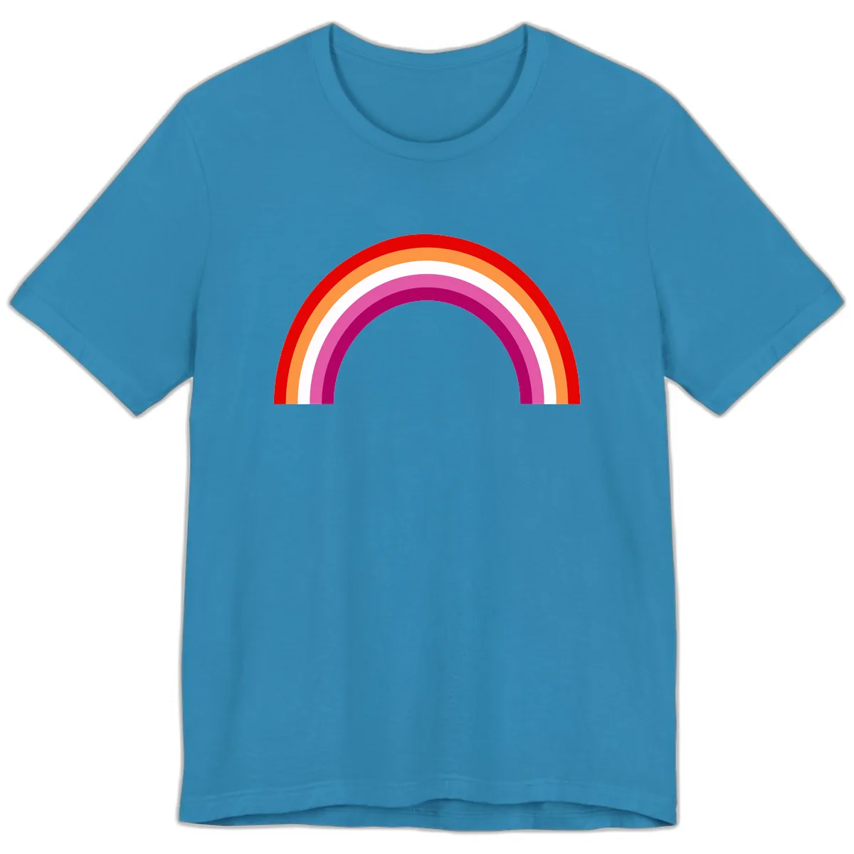 Modern Pride Rainbow Arc Premium T-Shirt in Aqua