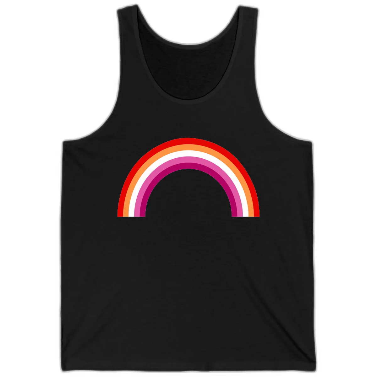 Modern Pride Rainbow Arc Tank in Black