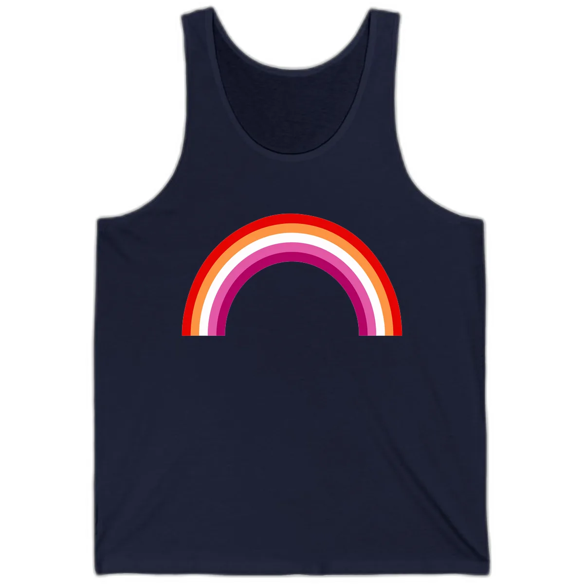 Modern Pride Rainbow Arc Tank in Navy