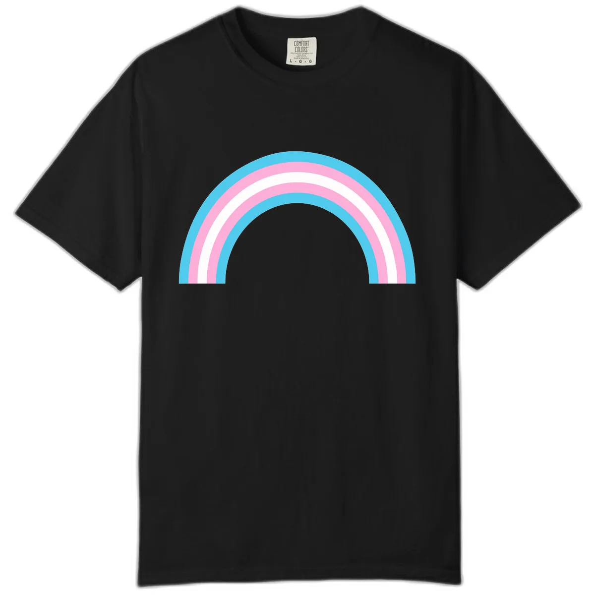 Pastel Rainbow Arch Comfort Color in Black