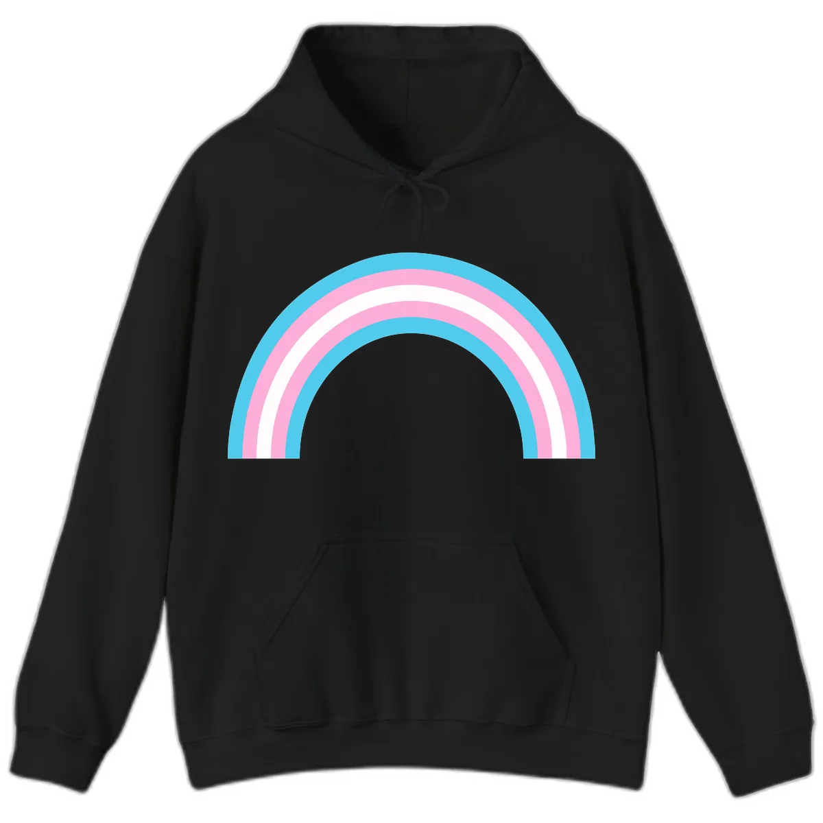 Pastel Rainbow Arch Hoodie in Black