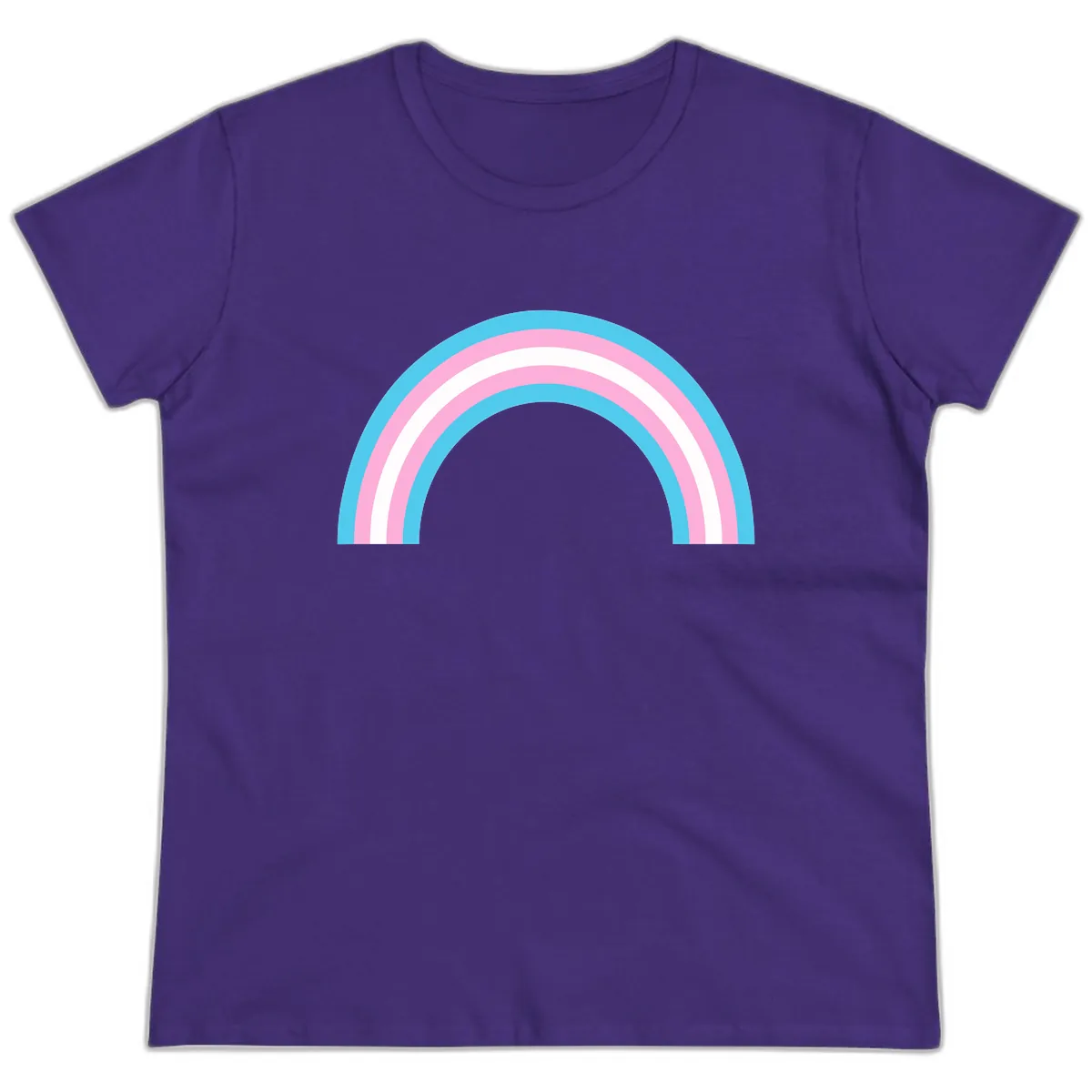 Pastel Rainbow Arch Ladies Tee in Purple