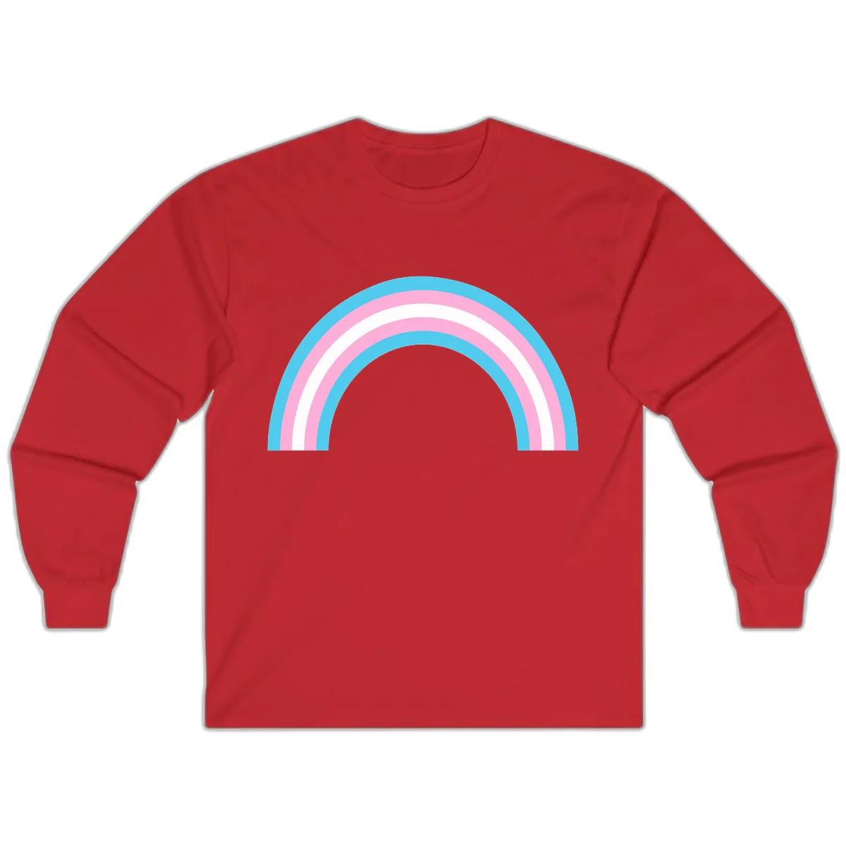 Pastel Rainbow Arch Long Sleeve in Red