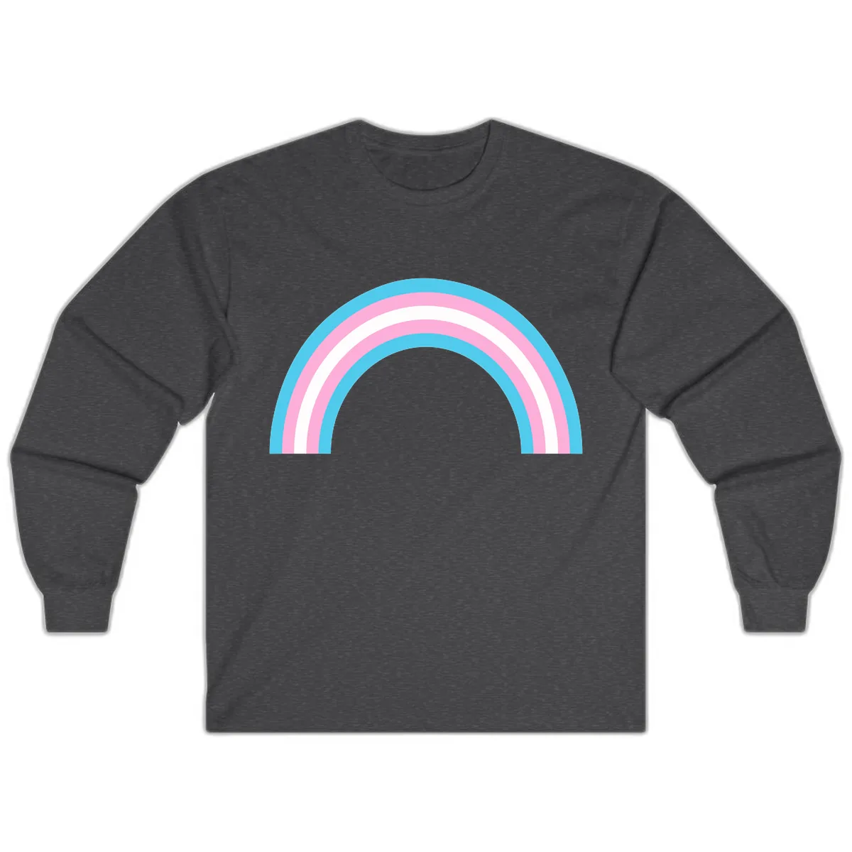 Pastel Rainbow Arch Long Sleeve in Dark Heather