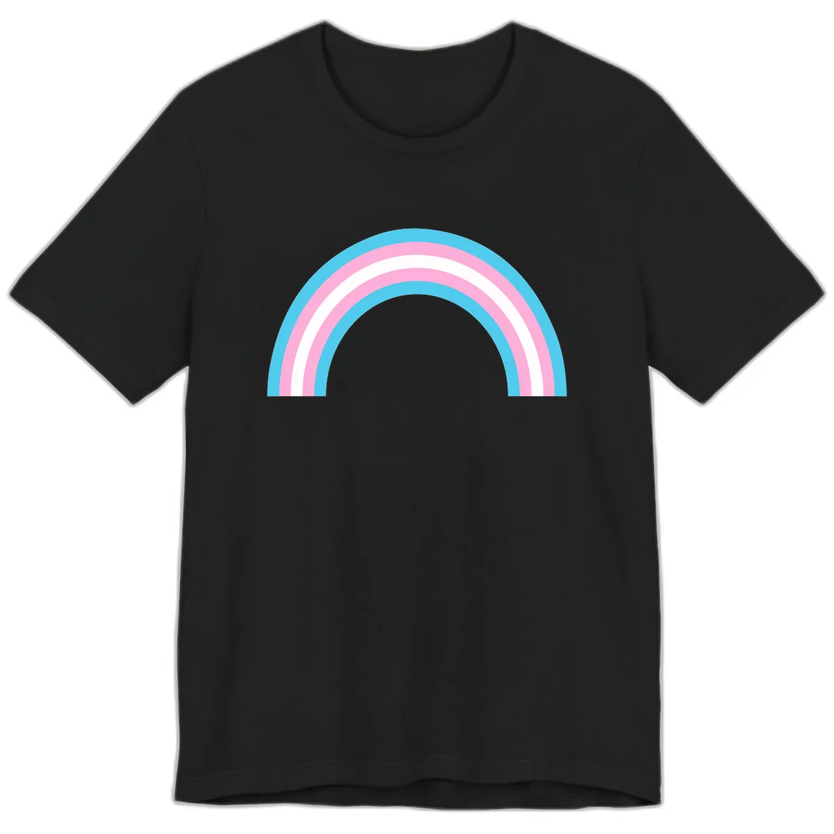 Pastel Rainbow Arch Premium T-Shirt in Black