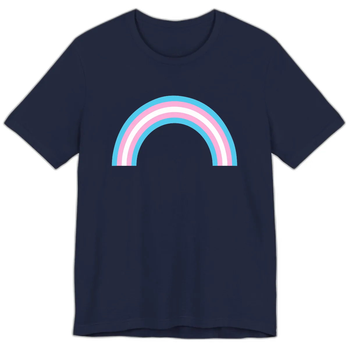 Pastel Rainbow Arch Premium T-Shirt in Navy