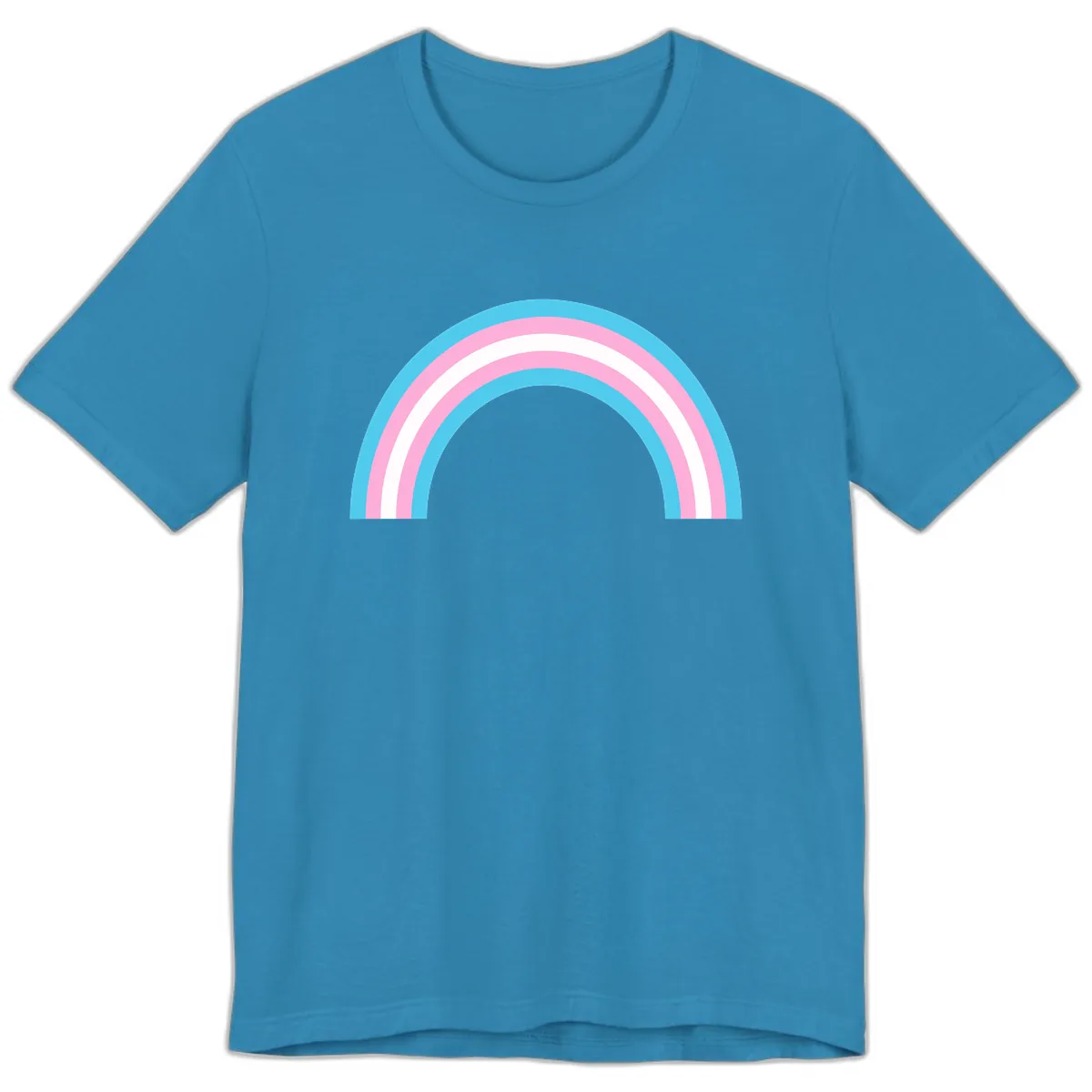 Pastel Rainbow Arch Premium T-Shirt in Aqua