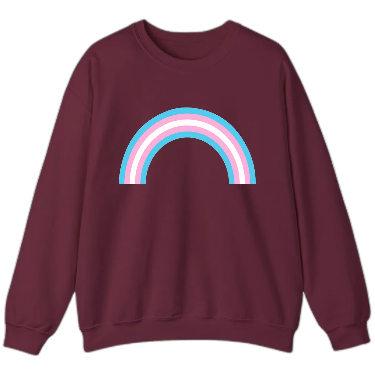 Pastel Rainbow Arch Sweatshirt in Maroon