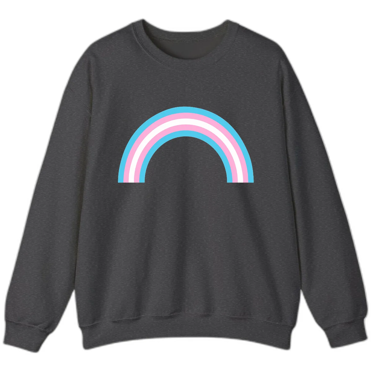 Pastel Rainbow Arch Sweatshirt in Dark Heather