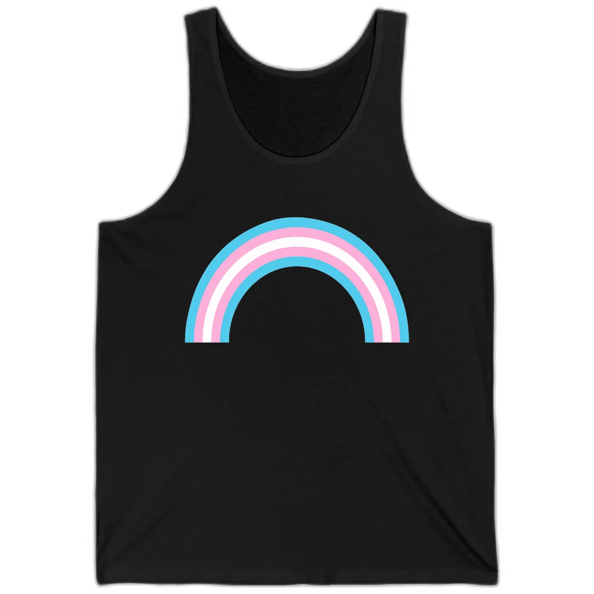 Pastel Rainbow Arch Tank in Black