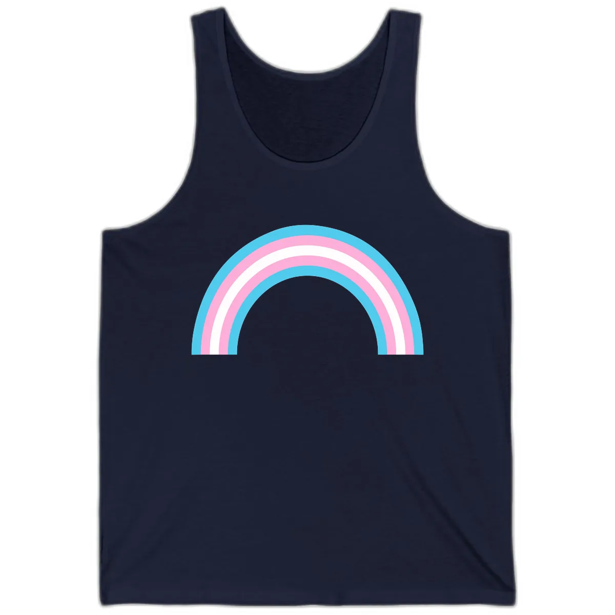 Pastel Rainbow Arch Tank in Navy