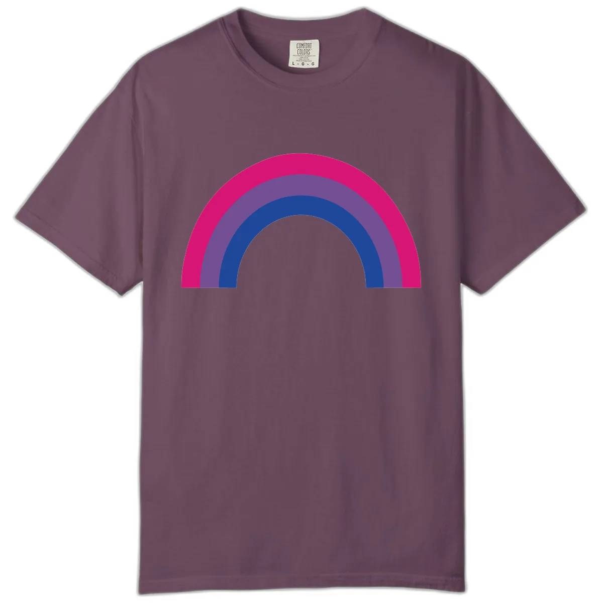 Concentric Rainbow Arc Pride Design Comfort Color in Berry