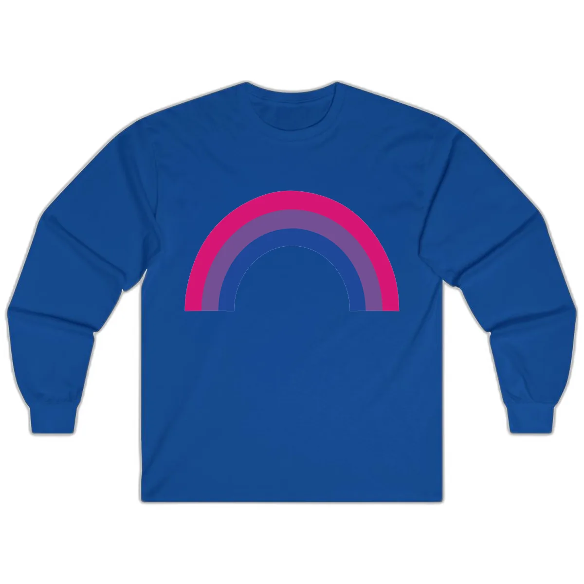 Concentric Rainbow Arc Pride Design Long Sleeve in Royal
